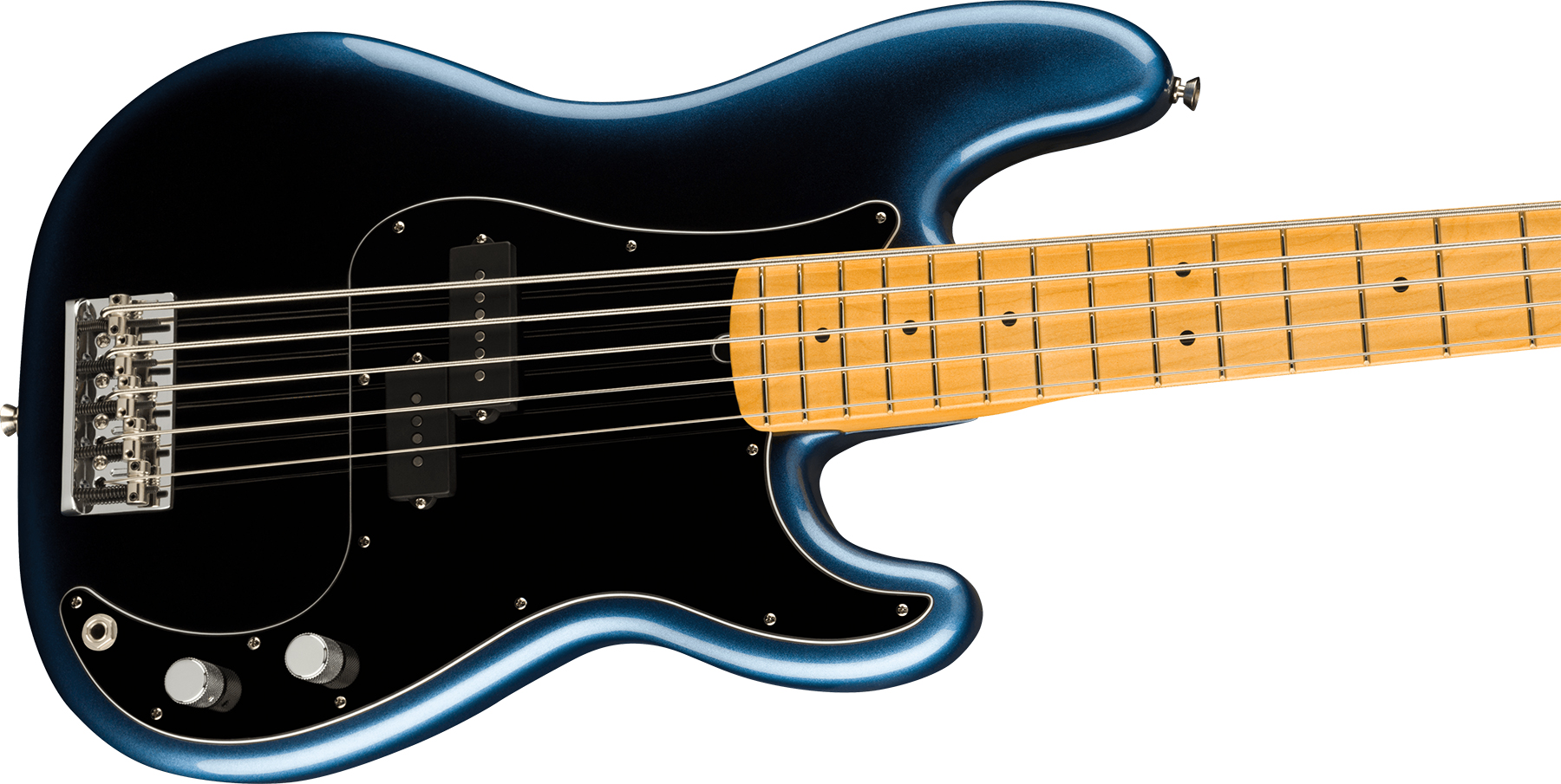 Fender Precision Bass V American Professional Ii Usa 5-cordes Mn - Dark Night - Solid body elektrische bas - Variation 2