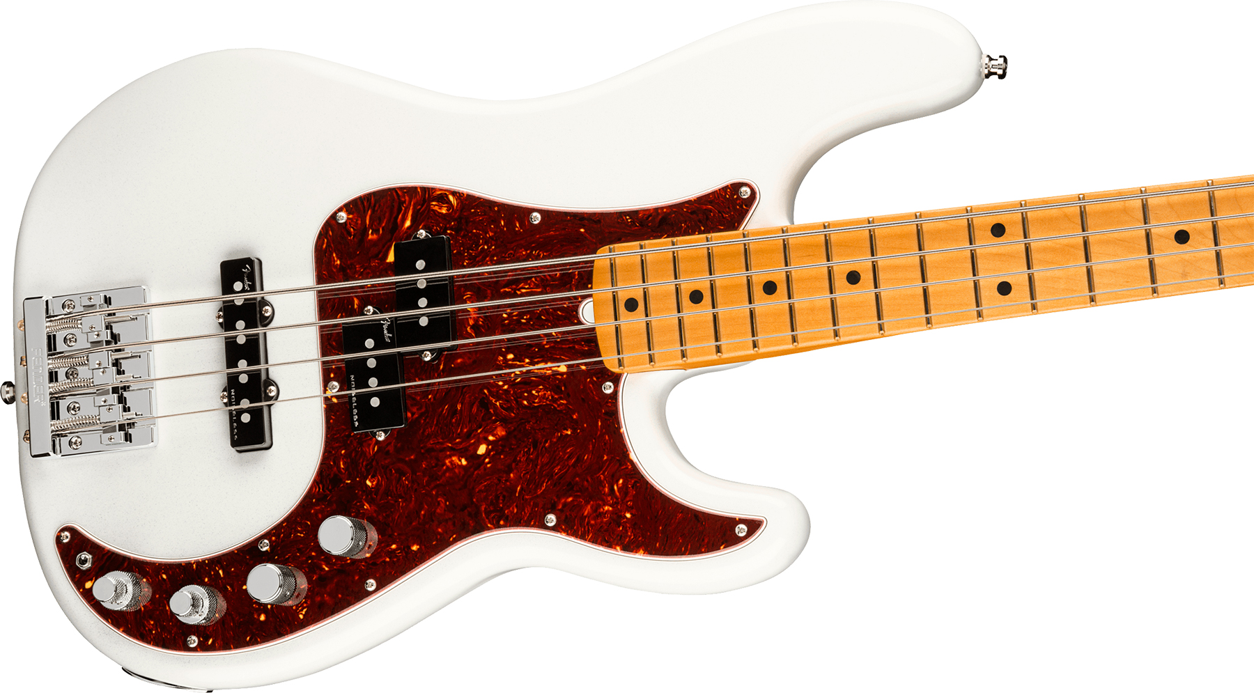 Fender Precision Bass American Ultra 2019 Usa Mn - Arctic Pearl - Solid body elektrische bas - Variation 2