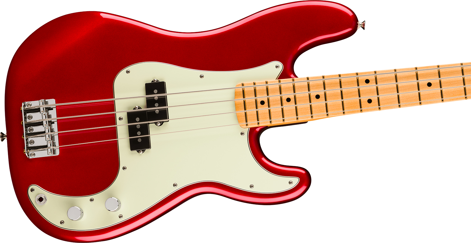 Fender Precision Bass Player Ii 75th Ann. Mex Ht 2s Mn - Candy Apple Red - Solid body elektrische bas - Variation 2