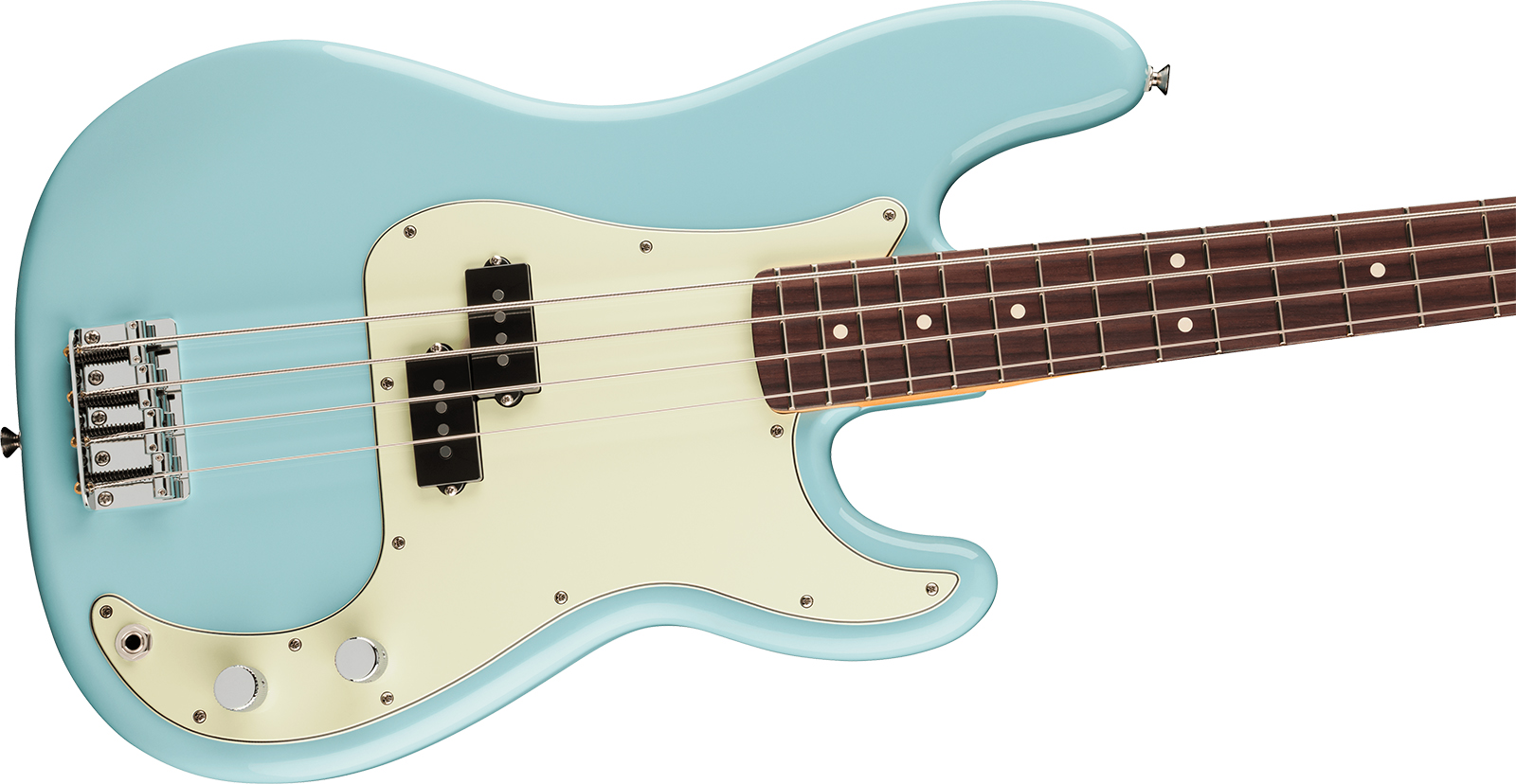 Fender Precision Bass Player Ii 75th Ann. Mex Ht 2s Rw - Daphne Blue - Solid body elektrische bas - Variation 2