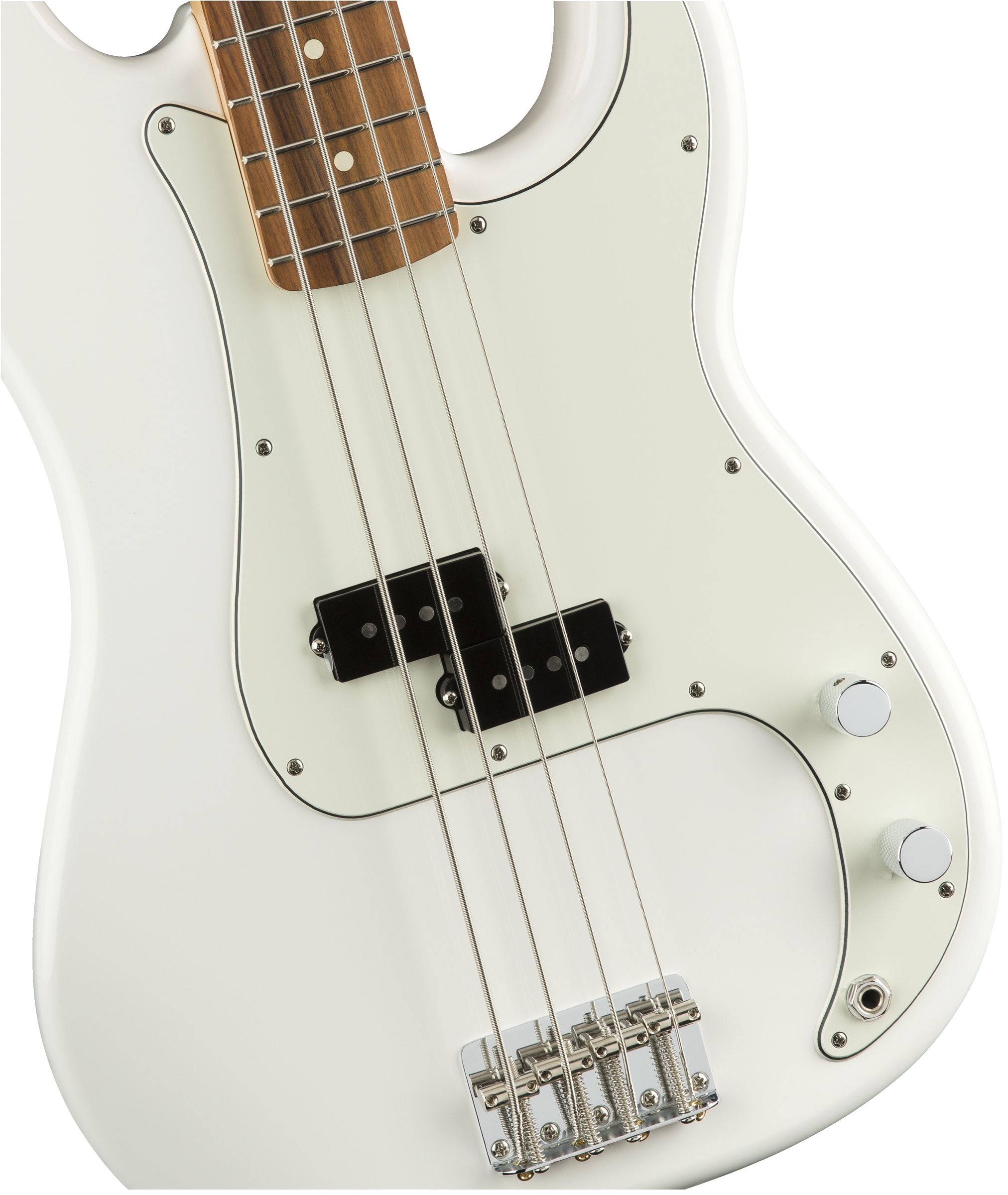Fender Precision Bass Player Mex Pf - Polar White - Solid body elektrische bas - Variation 2