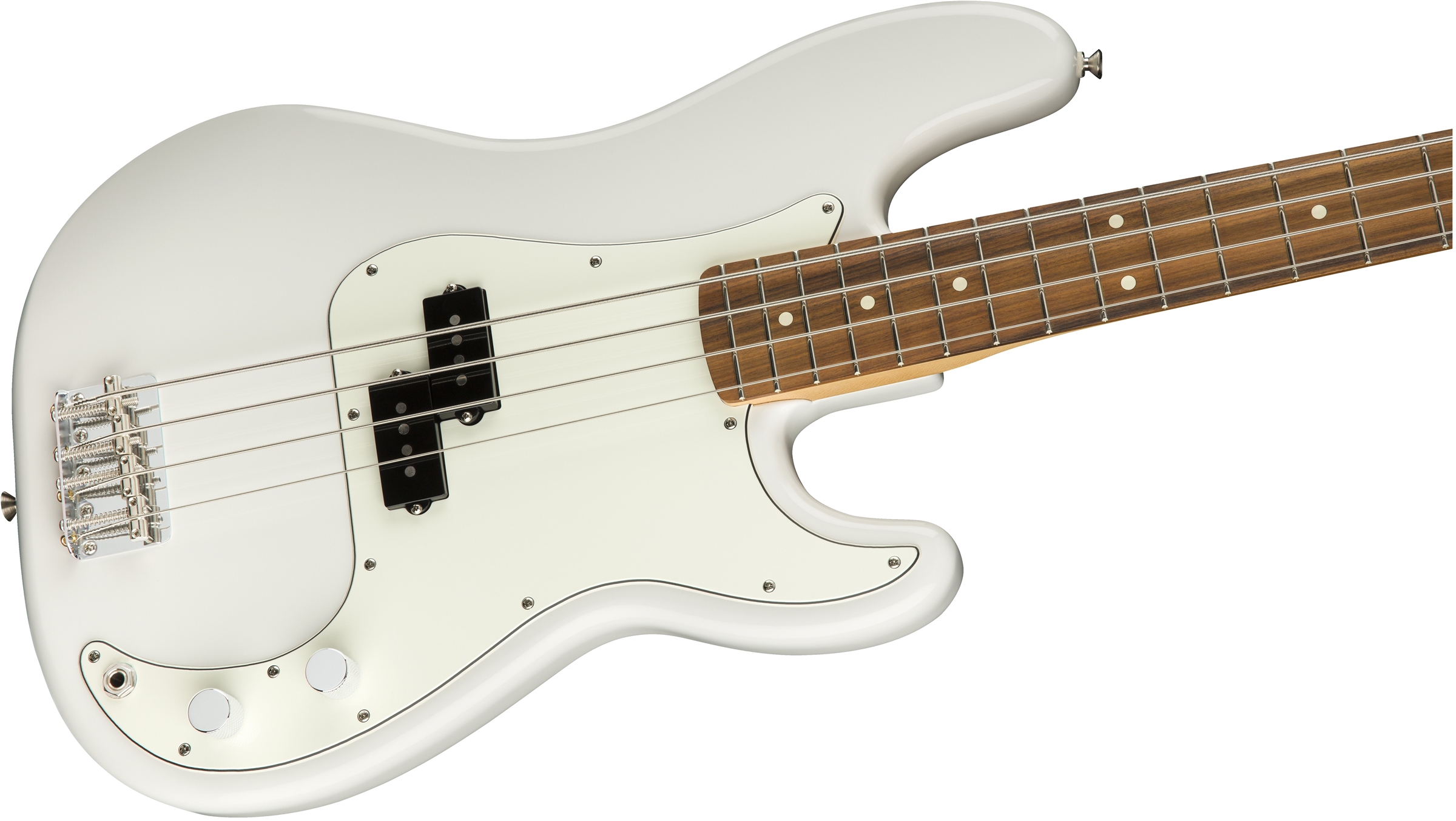 Fender Precision Bass Player Mex Pf - Polar White - Solid body elektrische bas - Variation 3