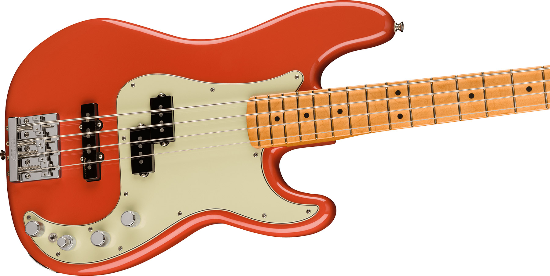 Fender Precision Bass Player Plus 2023 Mex Active Mn - Fiesta Red - Solid body elektrische bas - Variation 2