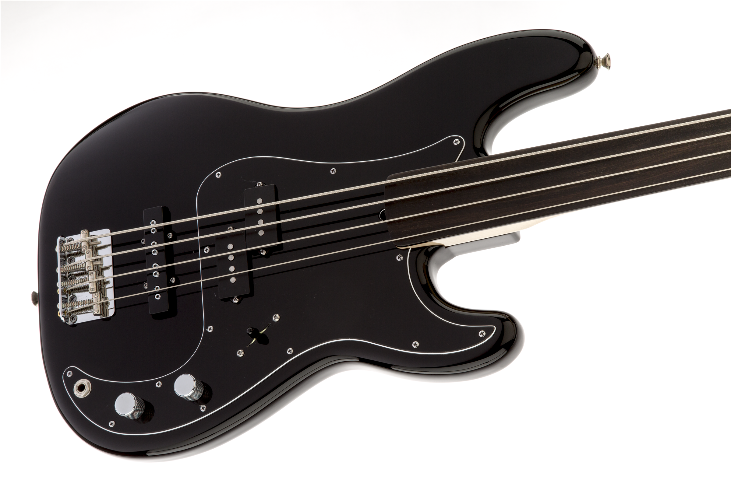 Fender Precision Bass Tony Franklin Fretless Black - Black - Solid body elektrische bas - Variation 2