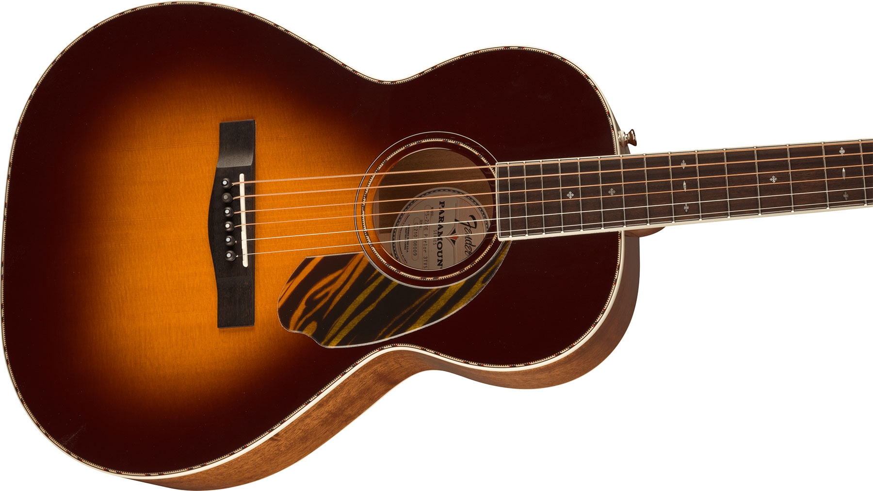 Fender Ps-220e Paramount Parlor Epicea Acajou Ova - 3-color Vintage Sunburst - Elektro-akoestische gitaar - Variation 2
