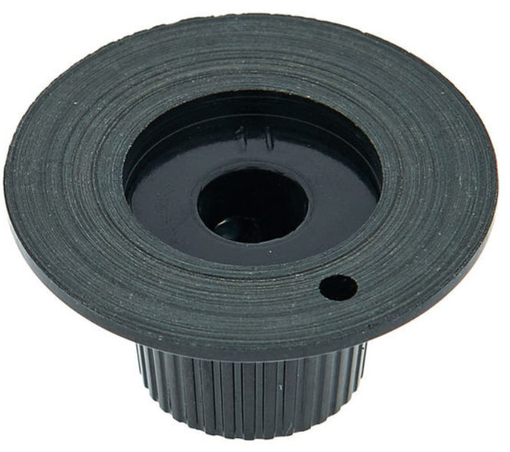 Fender Pure Vintage Black-silver Skirted Amplifier Knobs X6 - Knop voor versterker - Variation 2