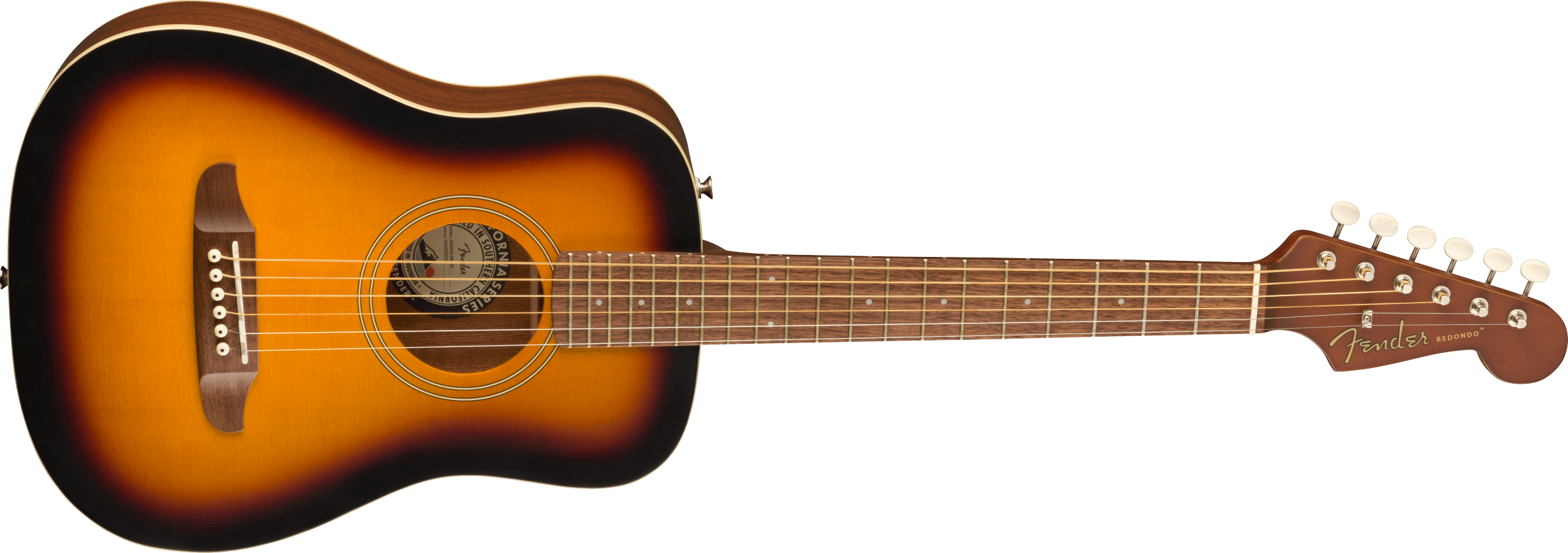 Fender Redondo Mini Dreadnought Epicea Acajou Pf - Sunburst - Western reisgitaar - Variation 2