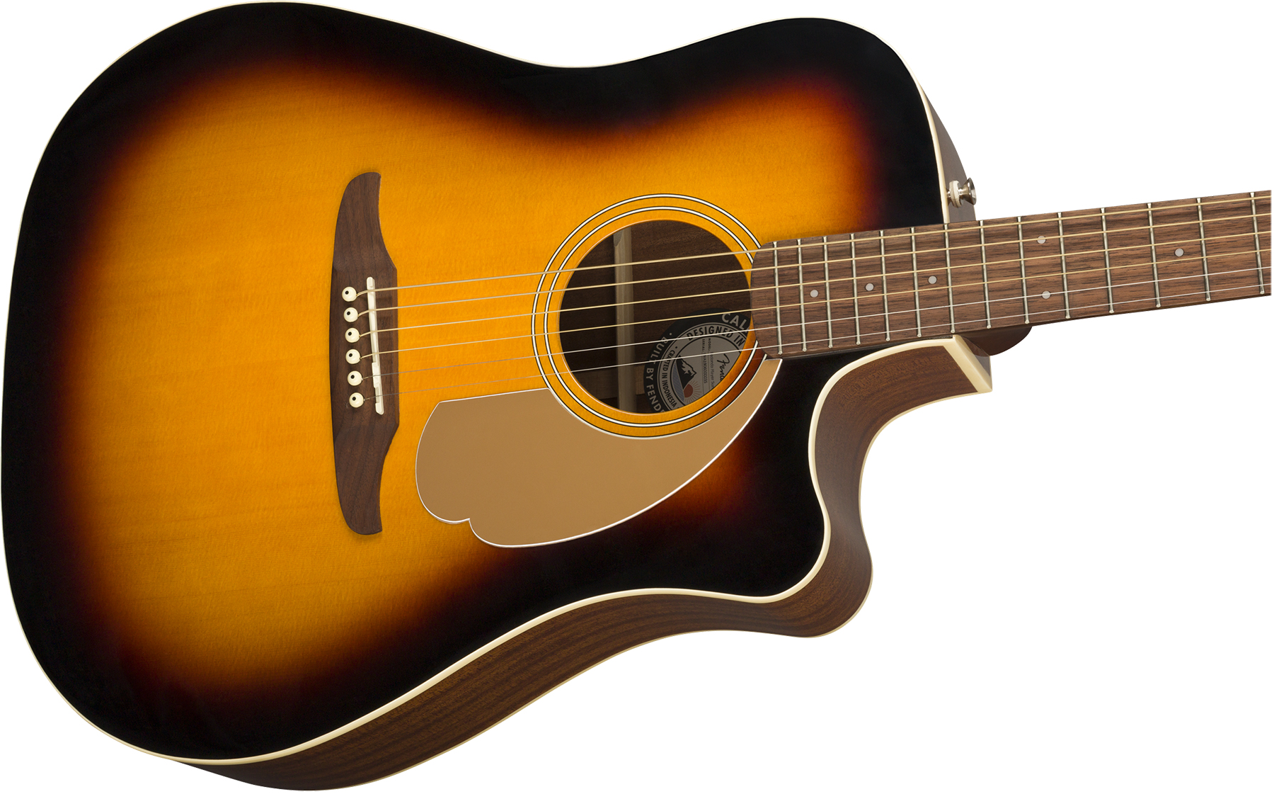 Fender Redondo Player California Dreadnought Cw Epicea Acajou Wal - Sunburst - Elektro-akoestische gitaar - Variation 4