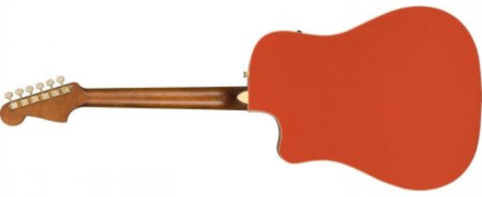 Fender Redondo Player California Ltd Dreadnought Cw Epicea Acajou Wal - Fiesta Red - Westerngitaar & electro - Variation 1