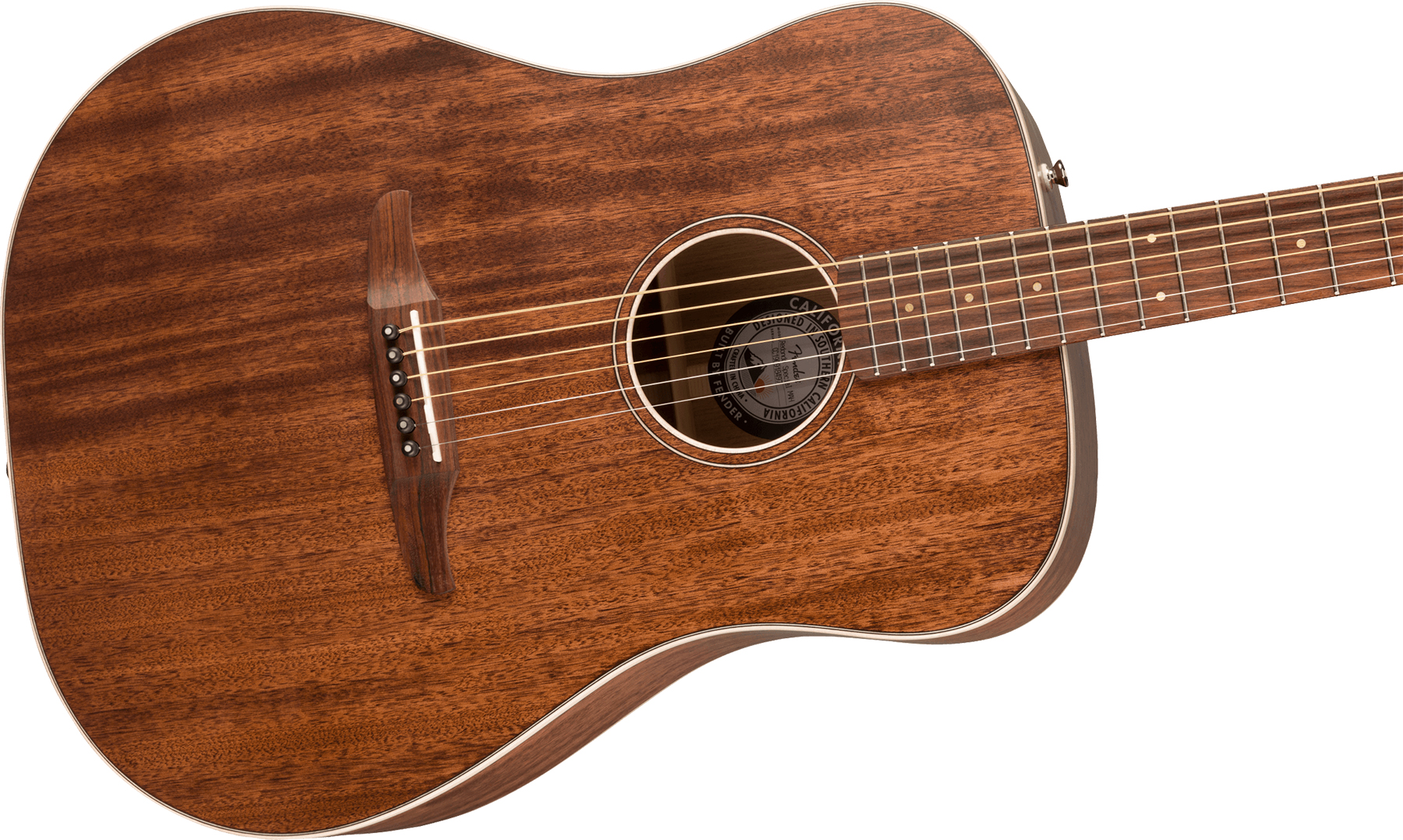 Fender Redondo Special California Dreadnought Tout Acajou Pf +housse - Natural Satin - Elektro-akoestische gitaar - Variation 2