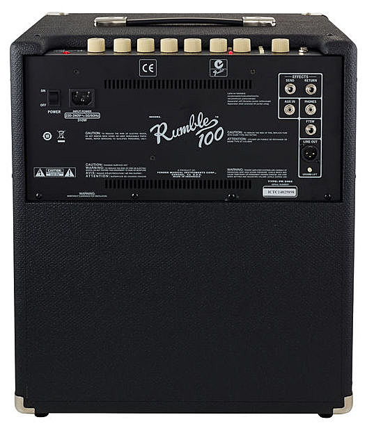 Fender Rumble 100 2014 100w 1x12 Black - Combo voor basses - Variation 1