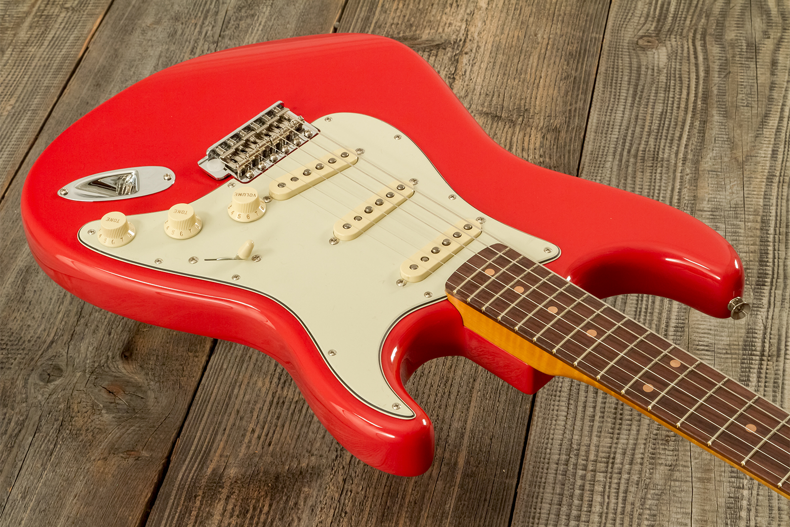Fender Strat 1961 American Vintage Ii Ltd Usa 3s Trem Rw - Fiesta Red - Elektrische gitaar in Strat vorm - Variation 2