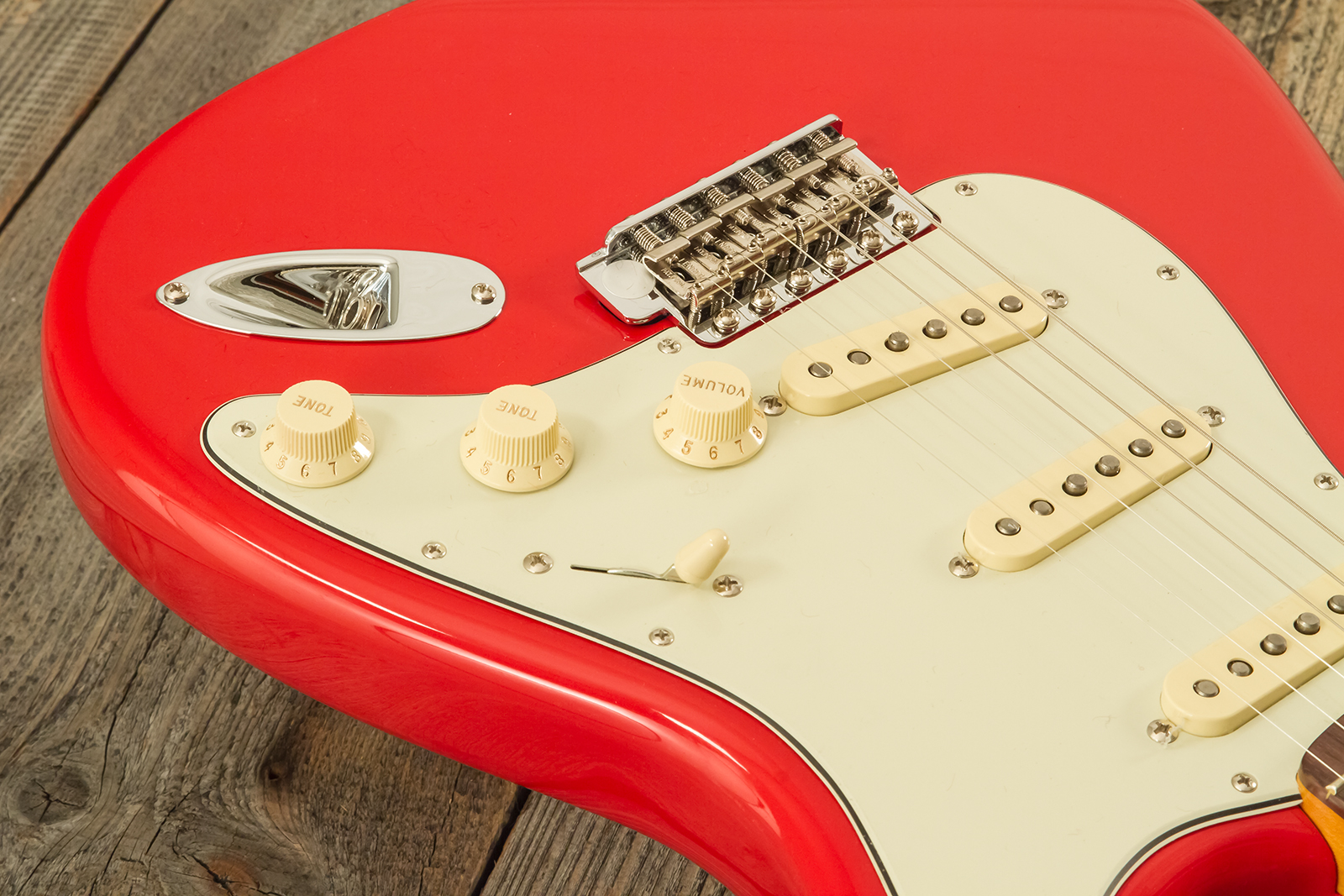 Fender Strat 1961 American Vintage Ii Ltd Usa 3s Trem Rw - Fiesta Red - Elektrische gitaar in Strat vorm - Variation 3