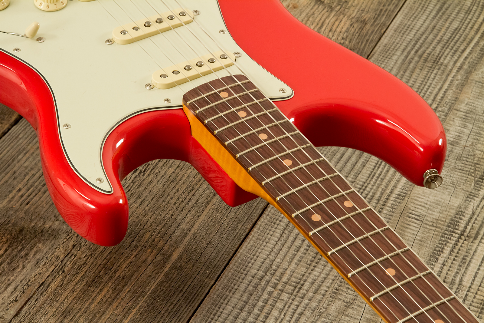 Fender Strat 1961 American Vintage Ii Ltd Usa 3s Trem Rw - Fiesta Red - Elektrische gitaar in Strat vorm - Variation 4