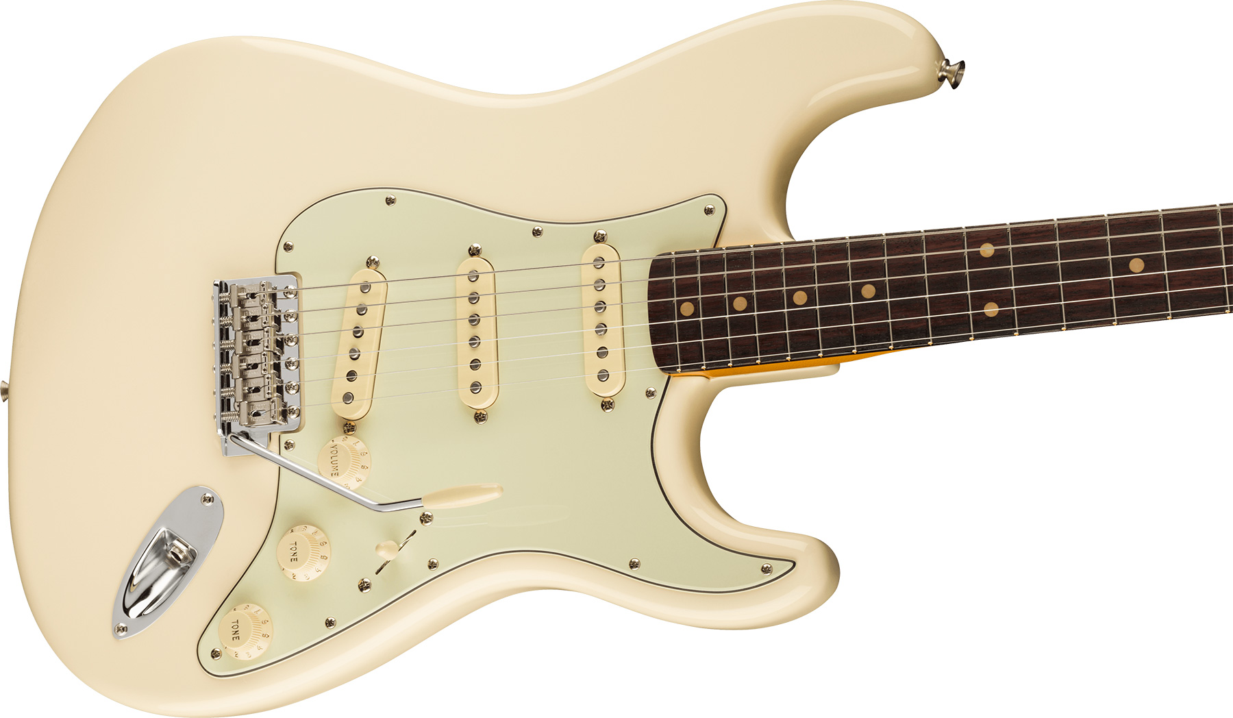 Fender Strat 1961 American Vintage Ii Usa 3s Trem Rw - Olympic White - Elektrische gitaar in Str-vorm - Variation 2