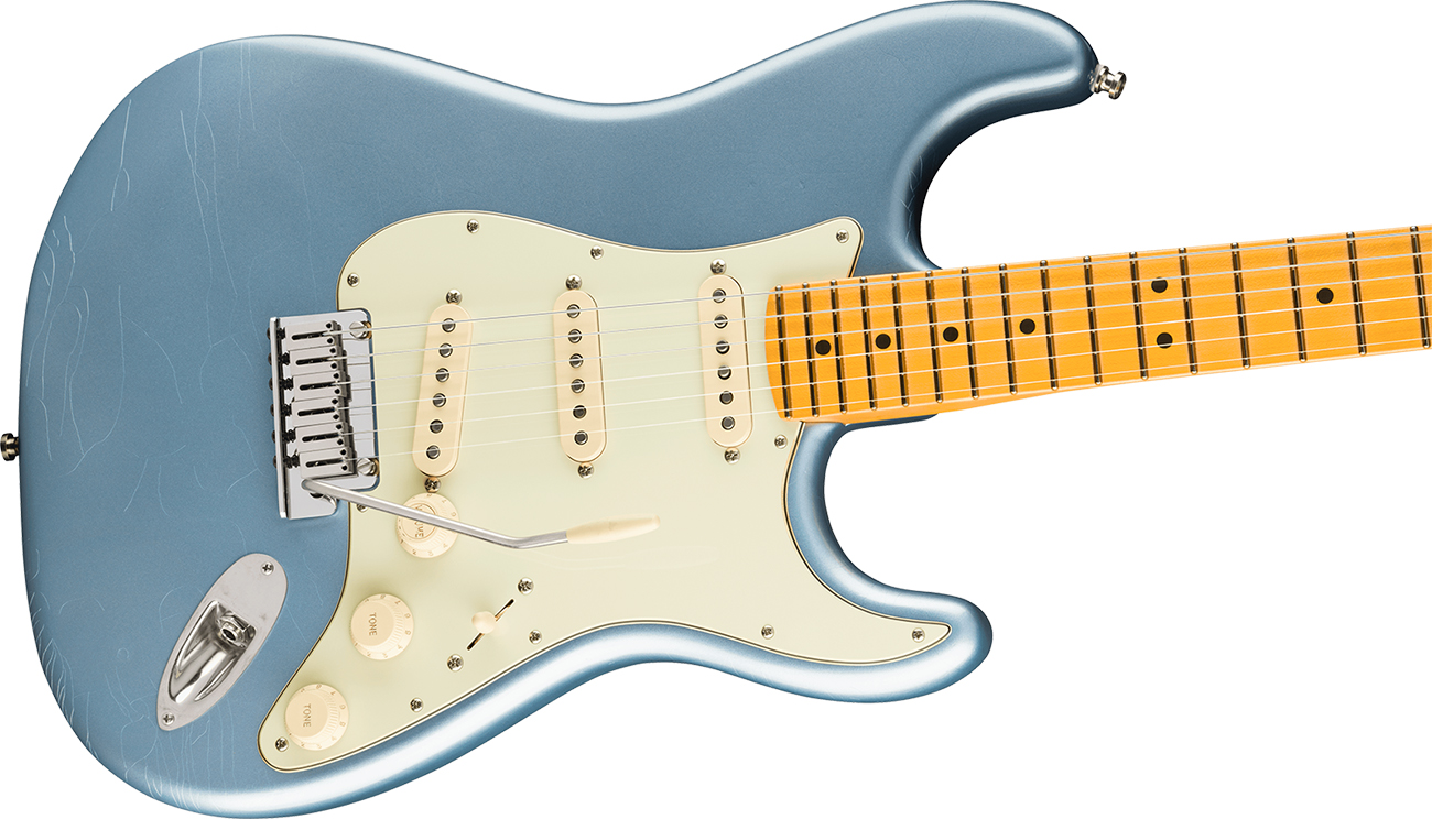 Fender Strat 60s American Ultra Luxe Ltd Usa 3s Trem Mn - Ice Blue Metallic - Elektrische gitaar in Strat vorm - Variation 2