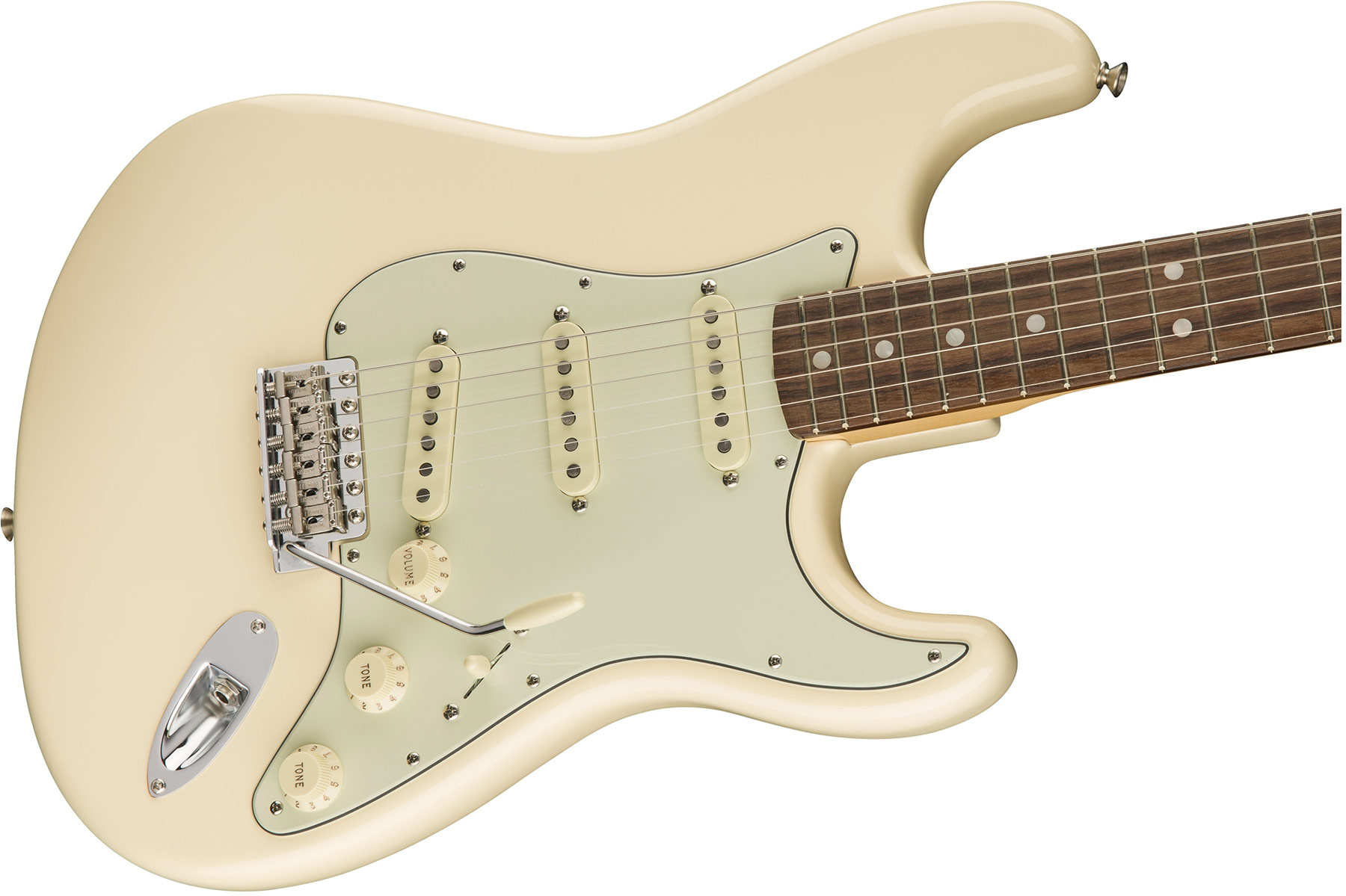 Fender Strat '60s Lh Gaucher American Original Usa Sss Rw - Olympic White - Linkshandige elektrische gitaar - Variation 3