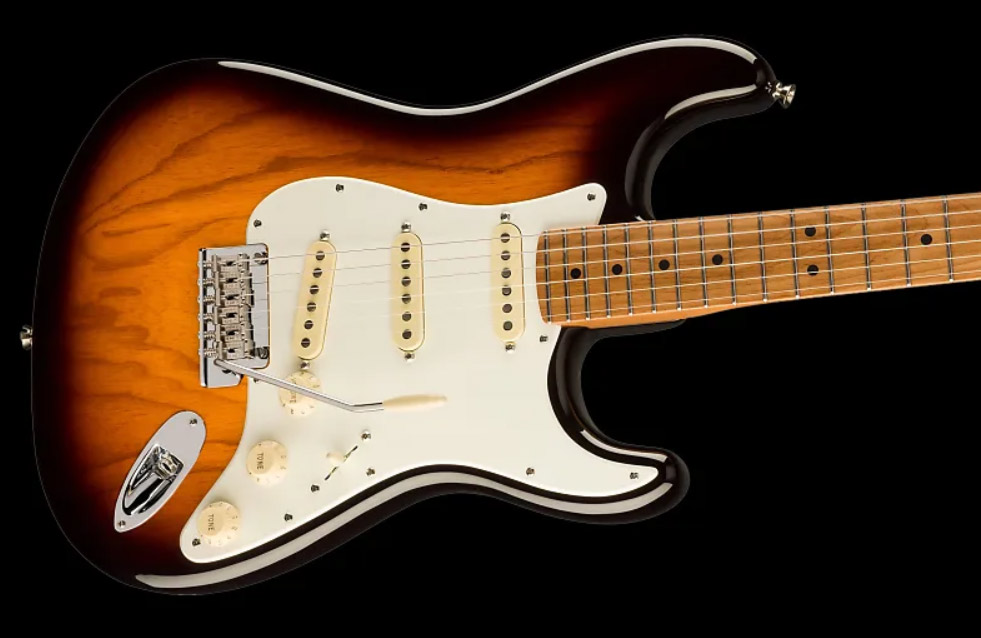Fender Strat American Pro Ii Ltd 3s Custom Shop Trem Mn - 2-color Sunburst - Elektrische gitaar in Str-vorm - Variation 2