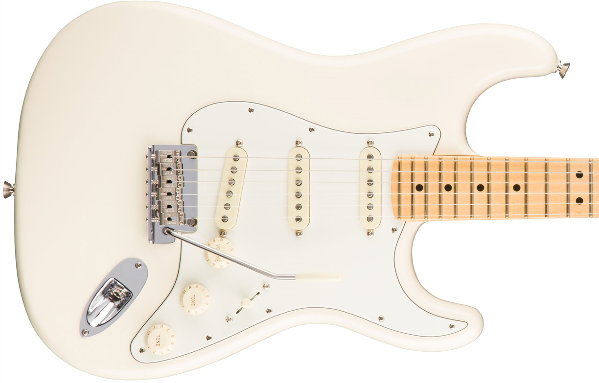 Fender Strat American Professional 2017 3s Usa Mn - Olympic White - Elektrische gitaar in Str-vorm - Variation 1
