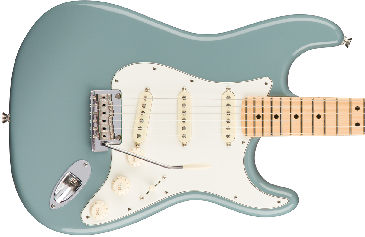 Fender Strat American Professional 2017 3s Usa Mn - Sonic Grey - Elektrische gitaar in Str-vorm - Variation 1