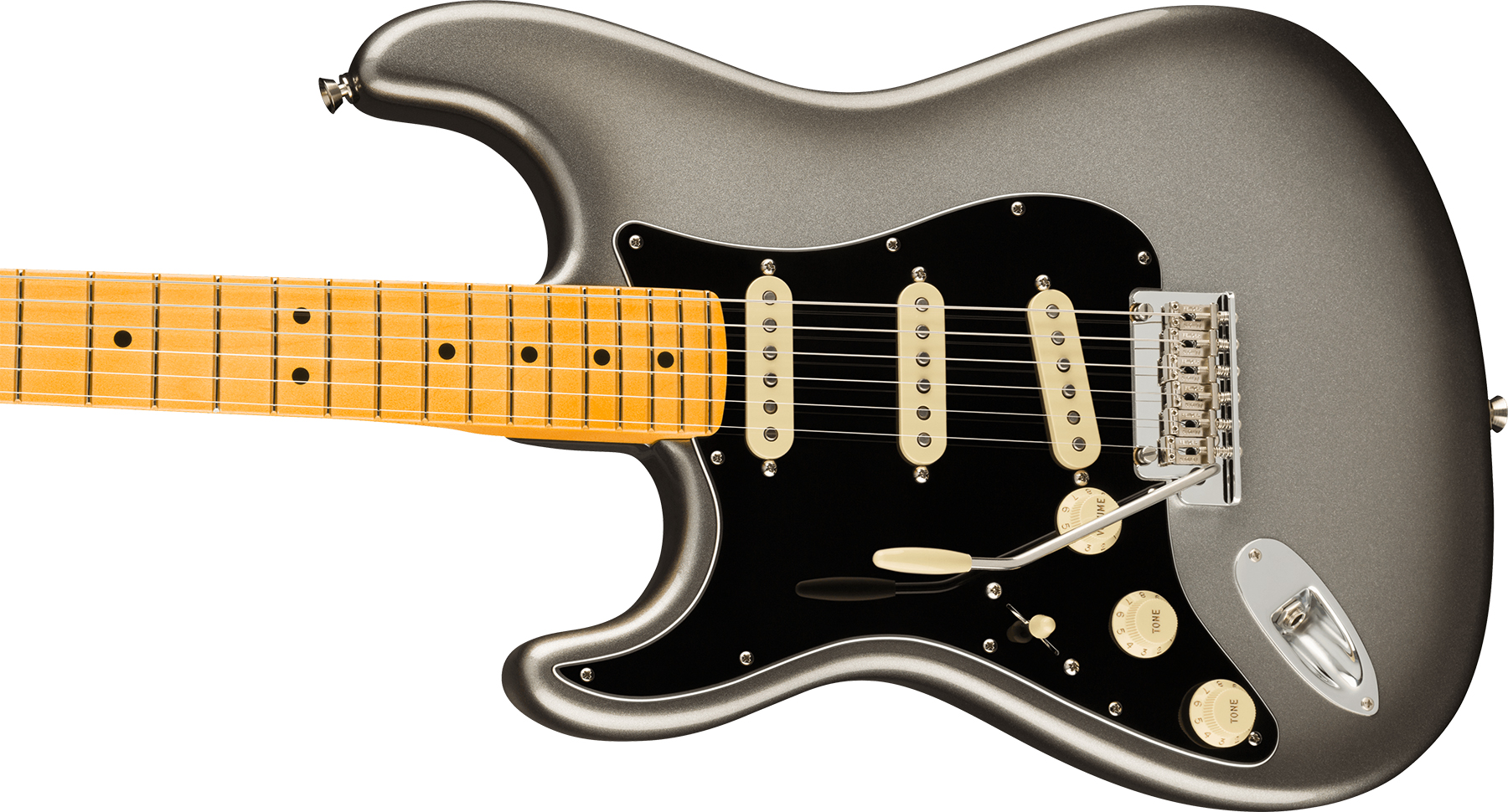 Fender Strat American Professional Ii Lh Gaucher Usa Mn - Mercury - Linkshandige elektrische gitaar - Variation 2