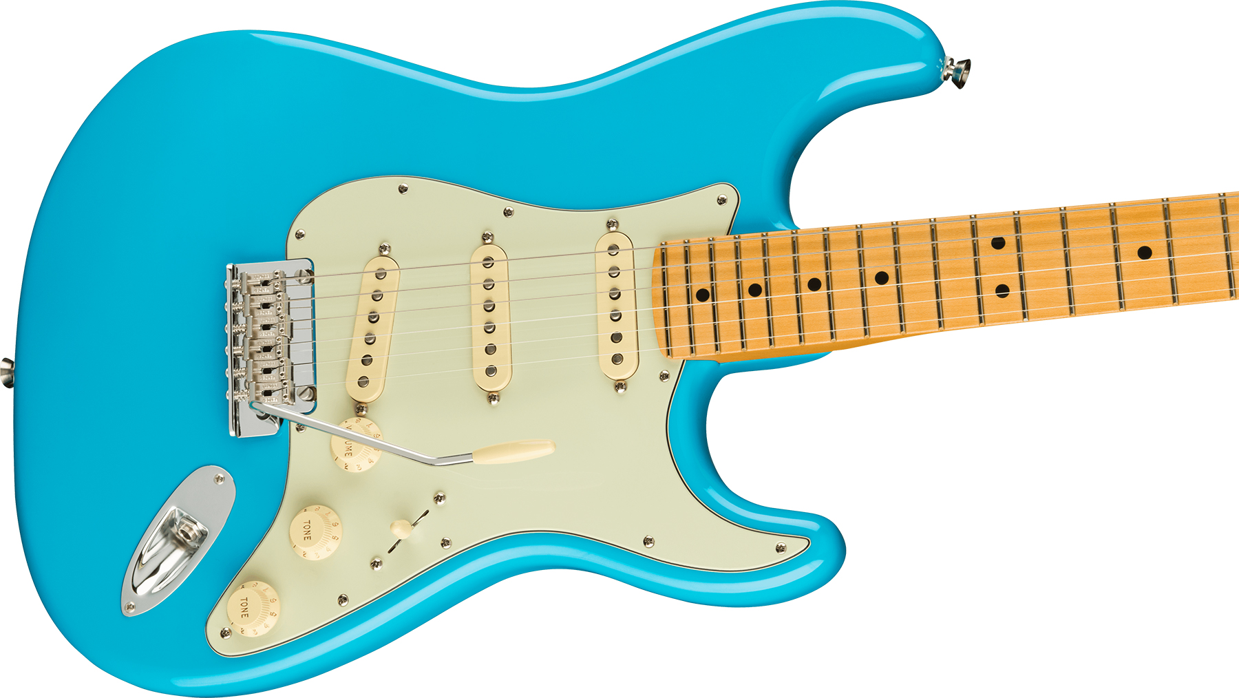 Fender Strat American Professional Ii Usa Mn - Miami Blue - Elektrische gitaar in Str-vorm - Variation 2