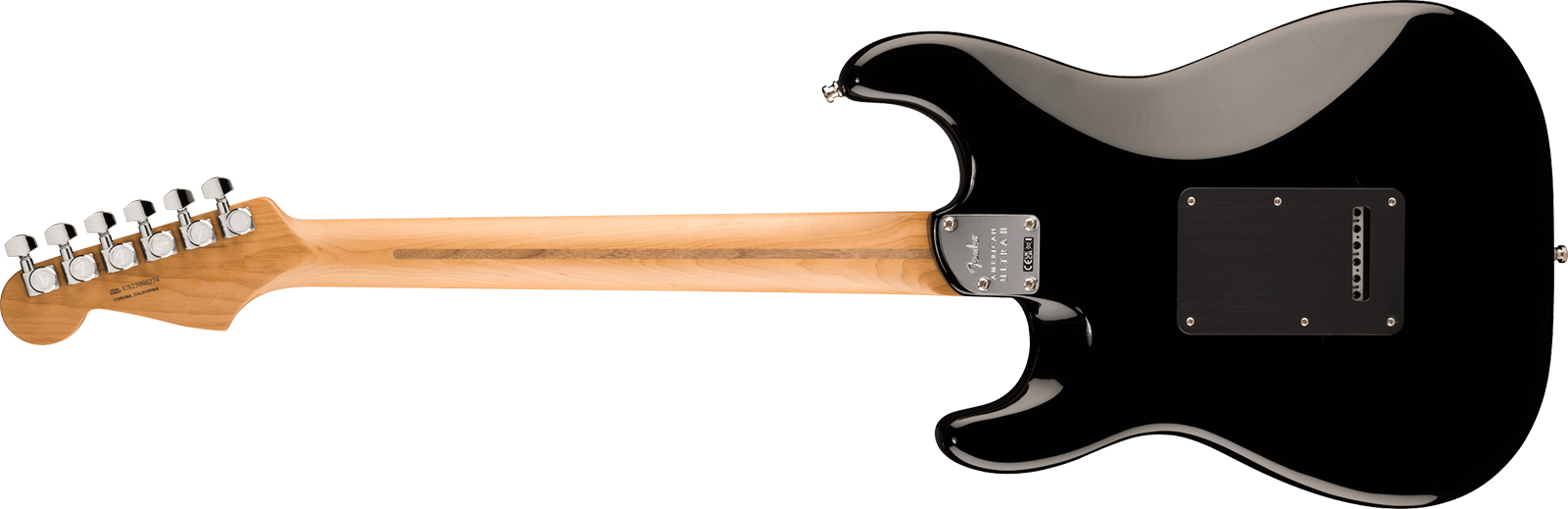 Fender Strat American Ultra Ii Ltd Usa 3s Trem Mn - Black - Elektrische gitaar in Strat vorm - Variation 1