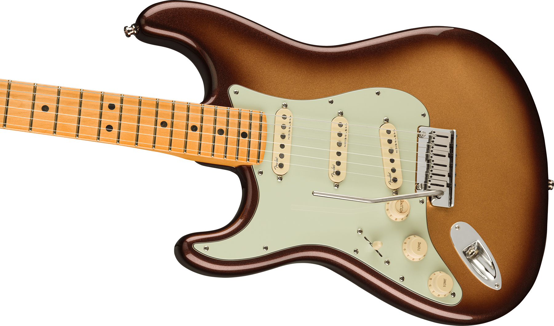 Fender Strat American Ultra Lh Gaucher Usa Mn +etui - Mocha Burst - Elektrische gitaar in Str-vorm - Variation 2