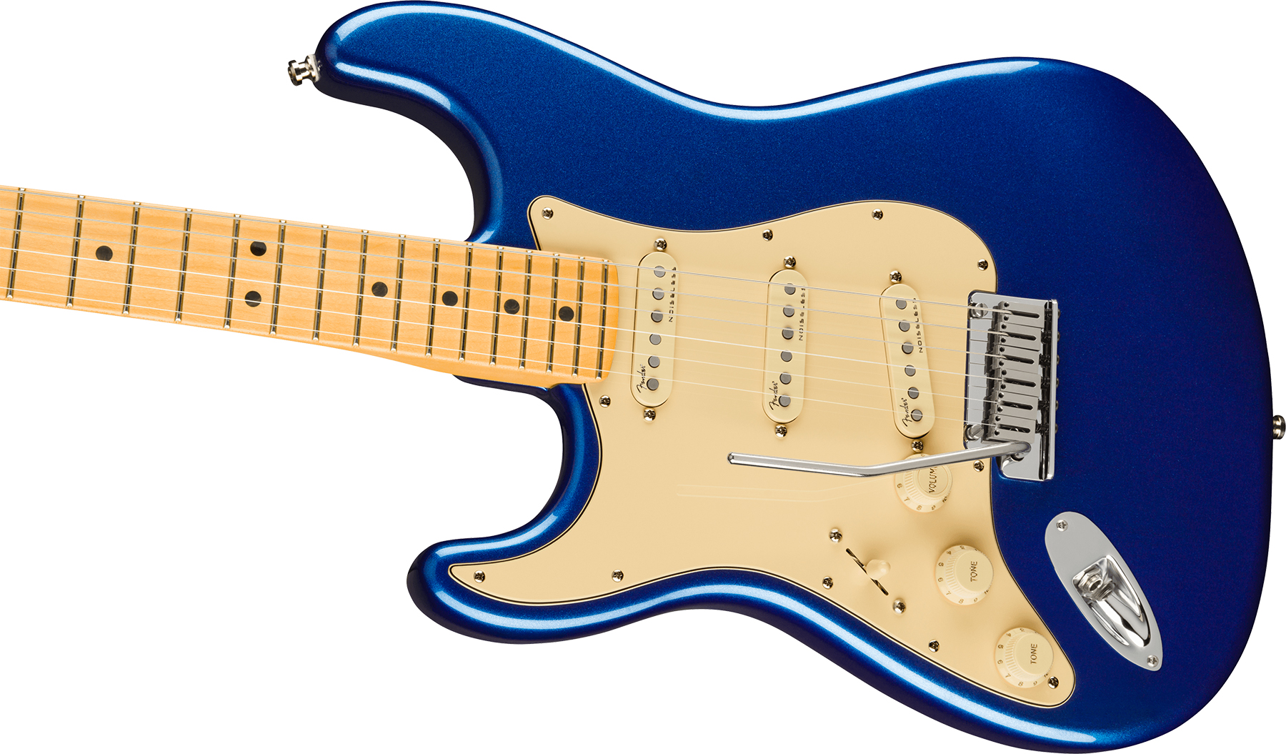Fender Strat American Ultra Lh Gaucher Usa Mn +etui - Cobra Blue - Elektrische gitaar in Str-vorm - Variation 2