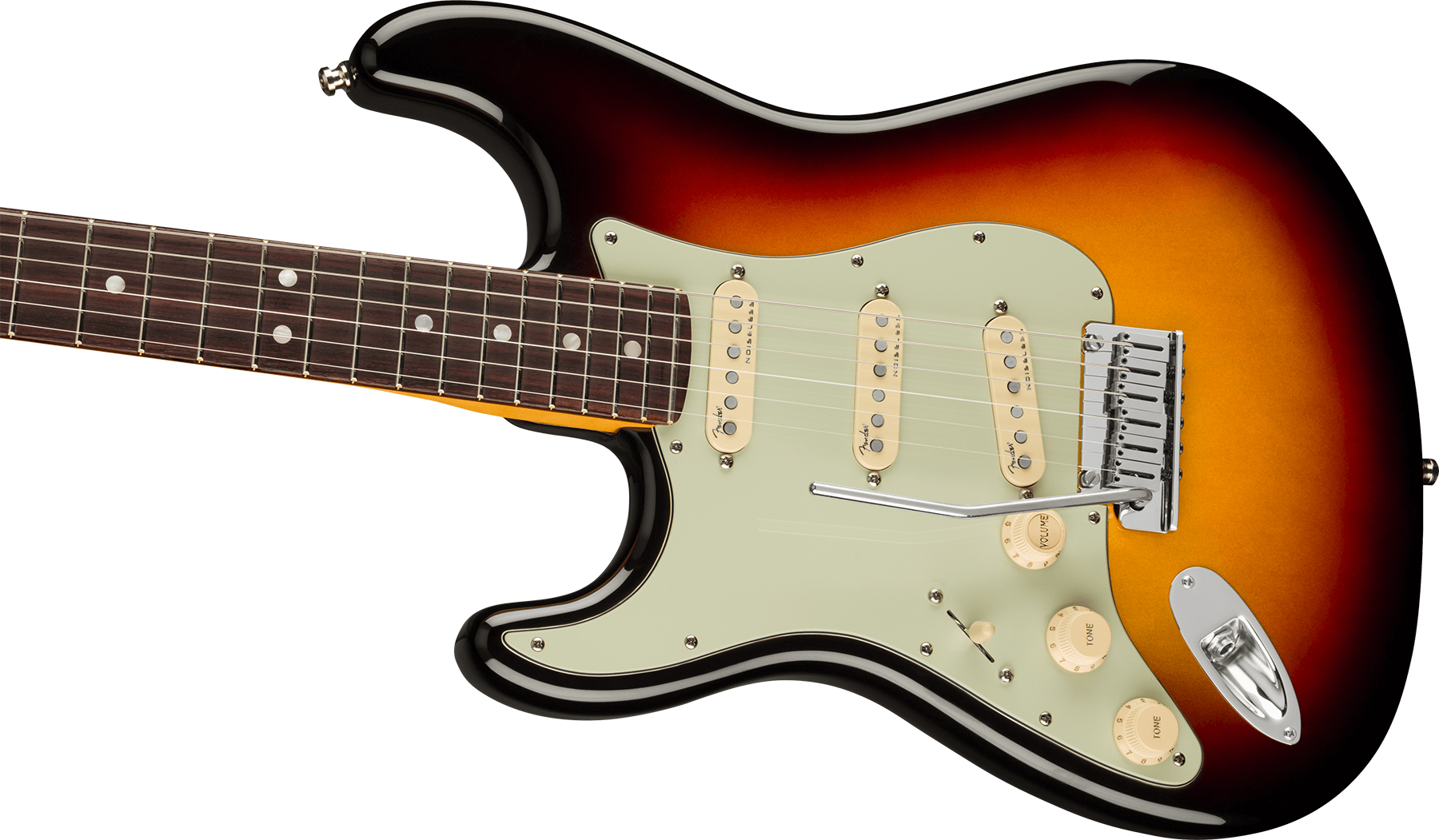 Fender Strat American Ultra Lh Gaucher Usa Rw +etui - Ultraburst - Linkshandige elektrische gitaar - Variation 2