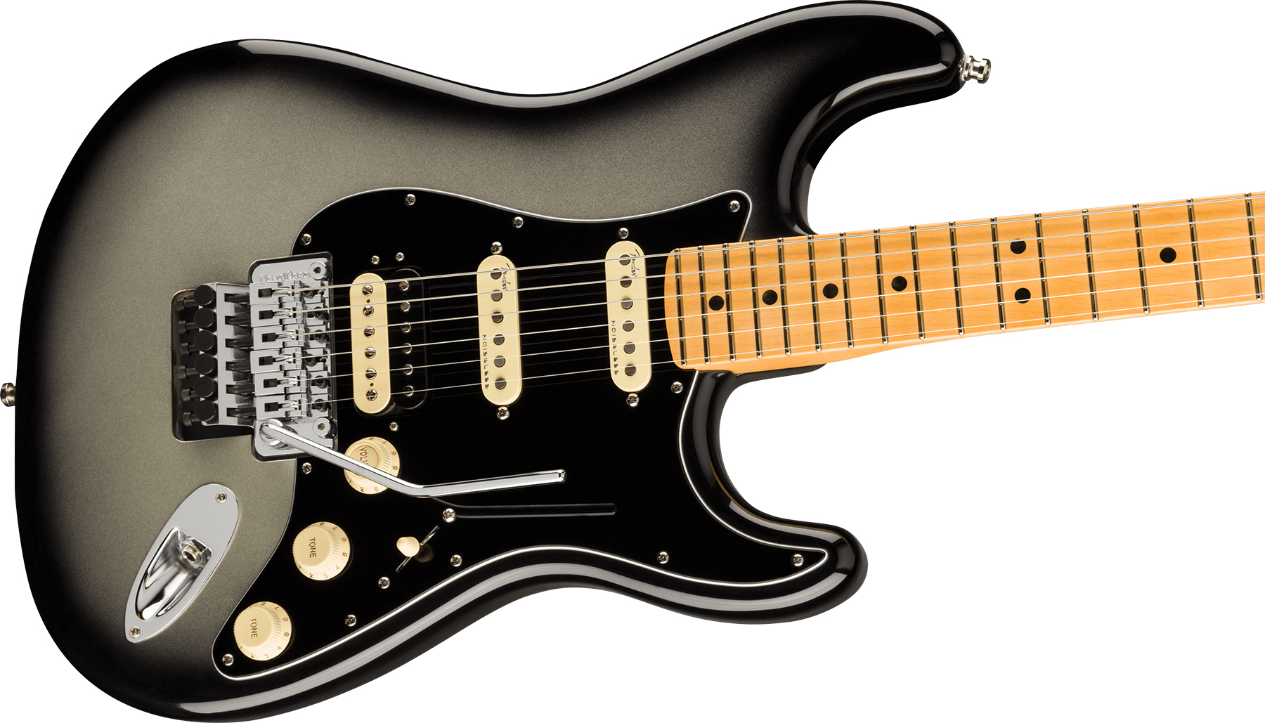 Fender Strat American Ultra Luxe Hss Floyd Rose Usa Fr Mn +etui - Silverburst - Elektrische gitaar in Str-vorm - Variation 2