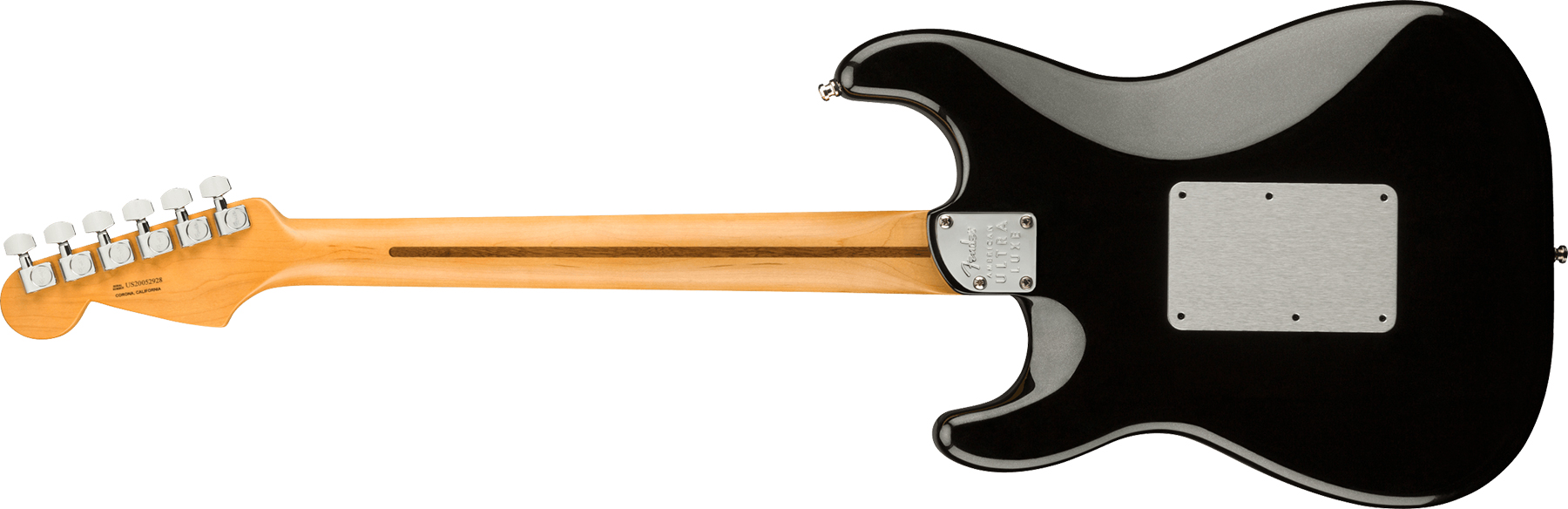 Fender Strat American Ultra Luxe Hss Floyd Rose Usa Fr Rw +etui - Mystic Black - Elektrische gitaar in Str-vorm - Variation 1