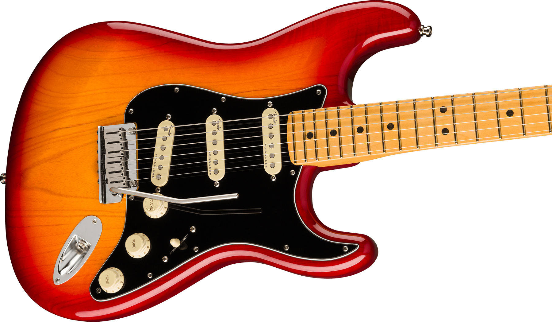 Fender Strat American Ultra Luxe Usa Mn +etui - Plasma Red Burst - Elektrische gitaar in Str-vorm - Variation 2