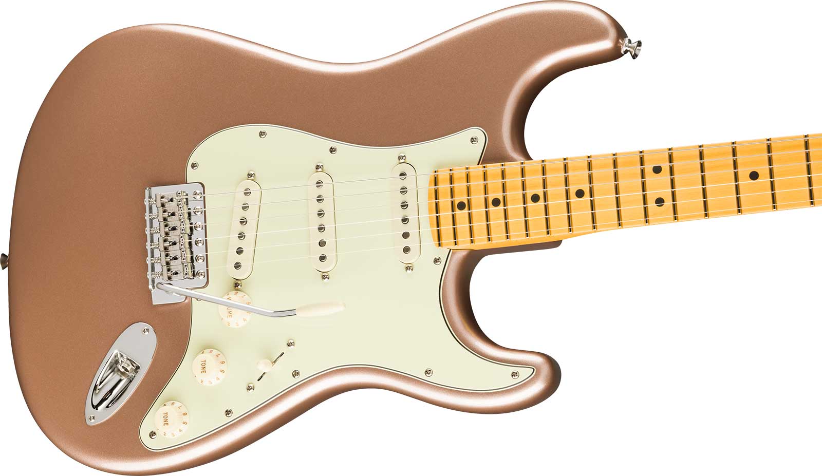 Fender Strat Classic American Pro Usa 3s Trem Mn - Faded Firemist Gold - Elektrische gitaar in Strat vorm - Variation 2