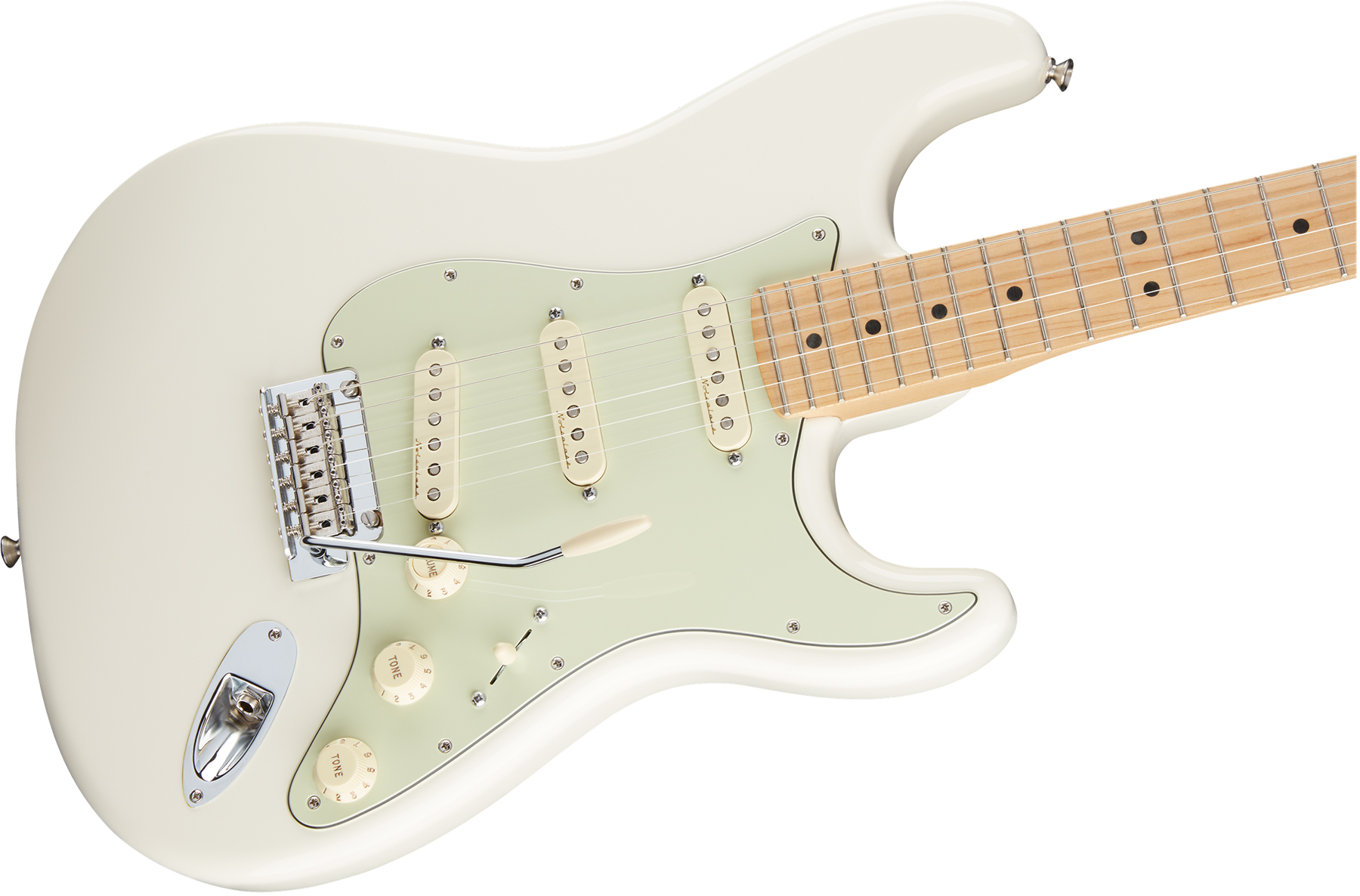 Fender Strat Deluxe Roadhouse Mex Mn - Olympic White - Elektrische gitaar in Str-vorm - Variation 2