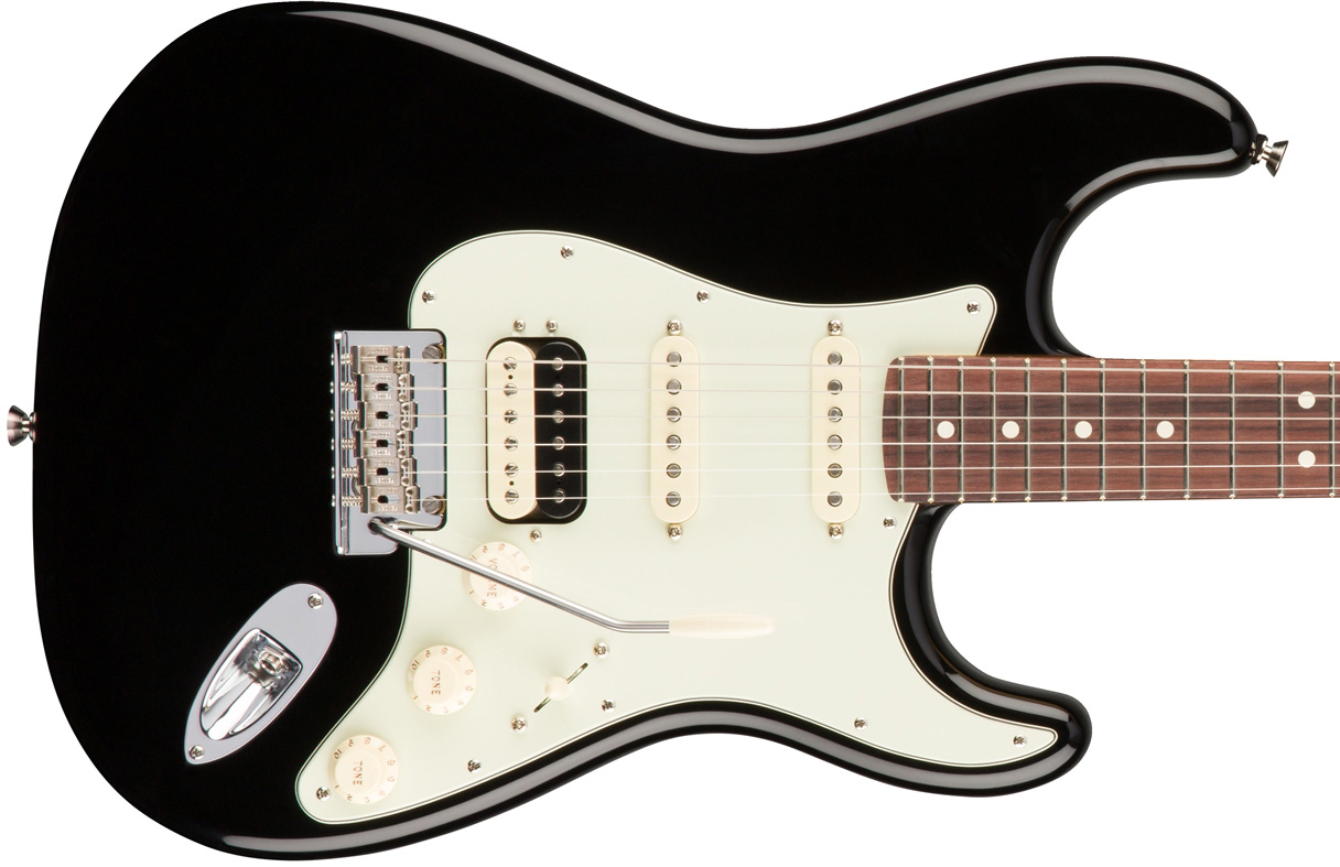 Fender Strat Hss Shawbucker American Professional Usa Rw - Black - 12-snarige elektrische gitaar - Variation 1