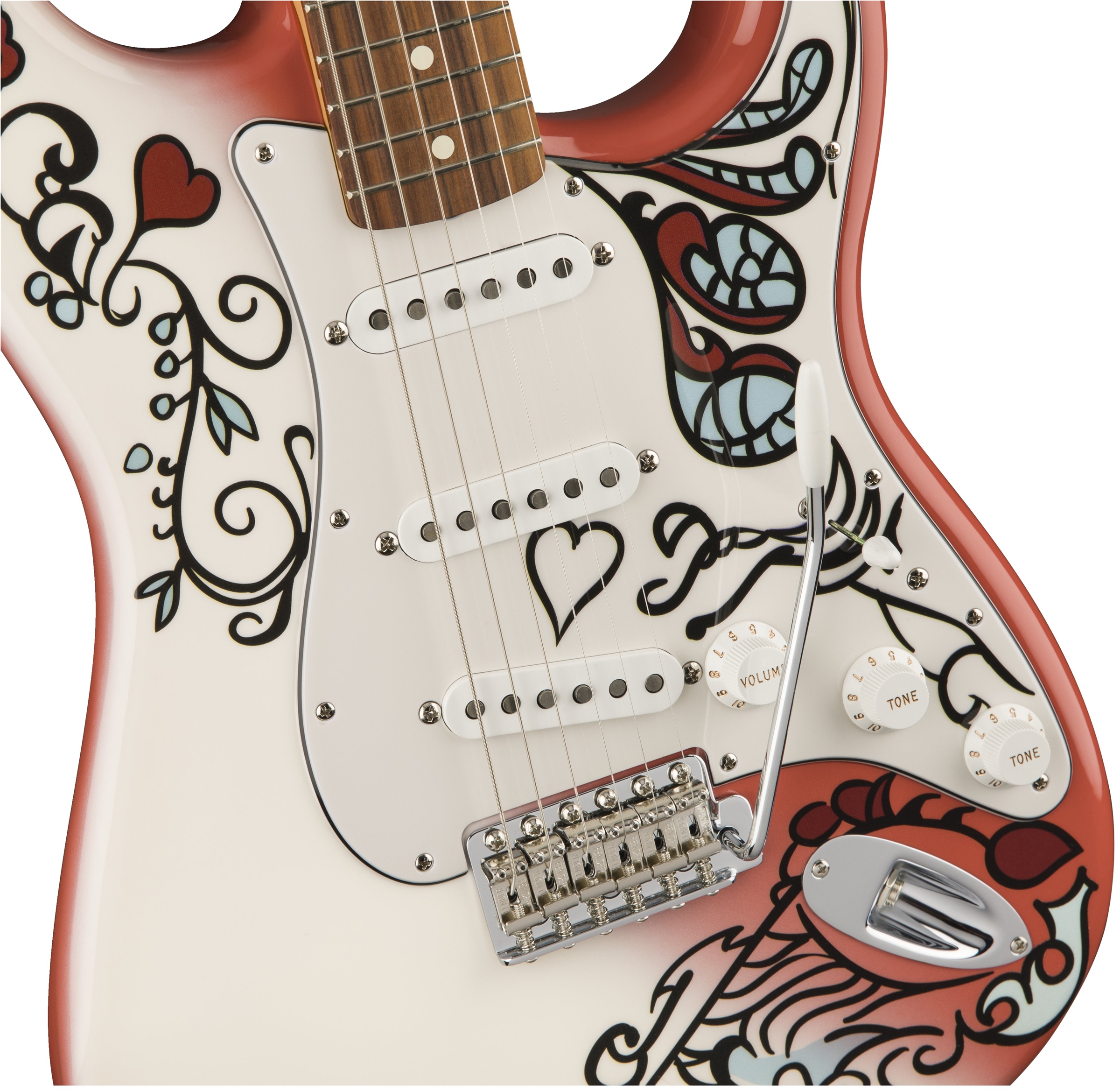 Fender Strat Jimi Hendrix Monterey Mex Sss Pf - Hand Painted Custom - Televorm elektrische gitaar - Variation 6
