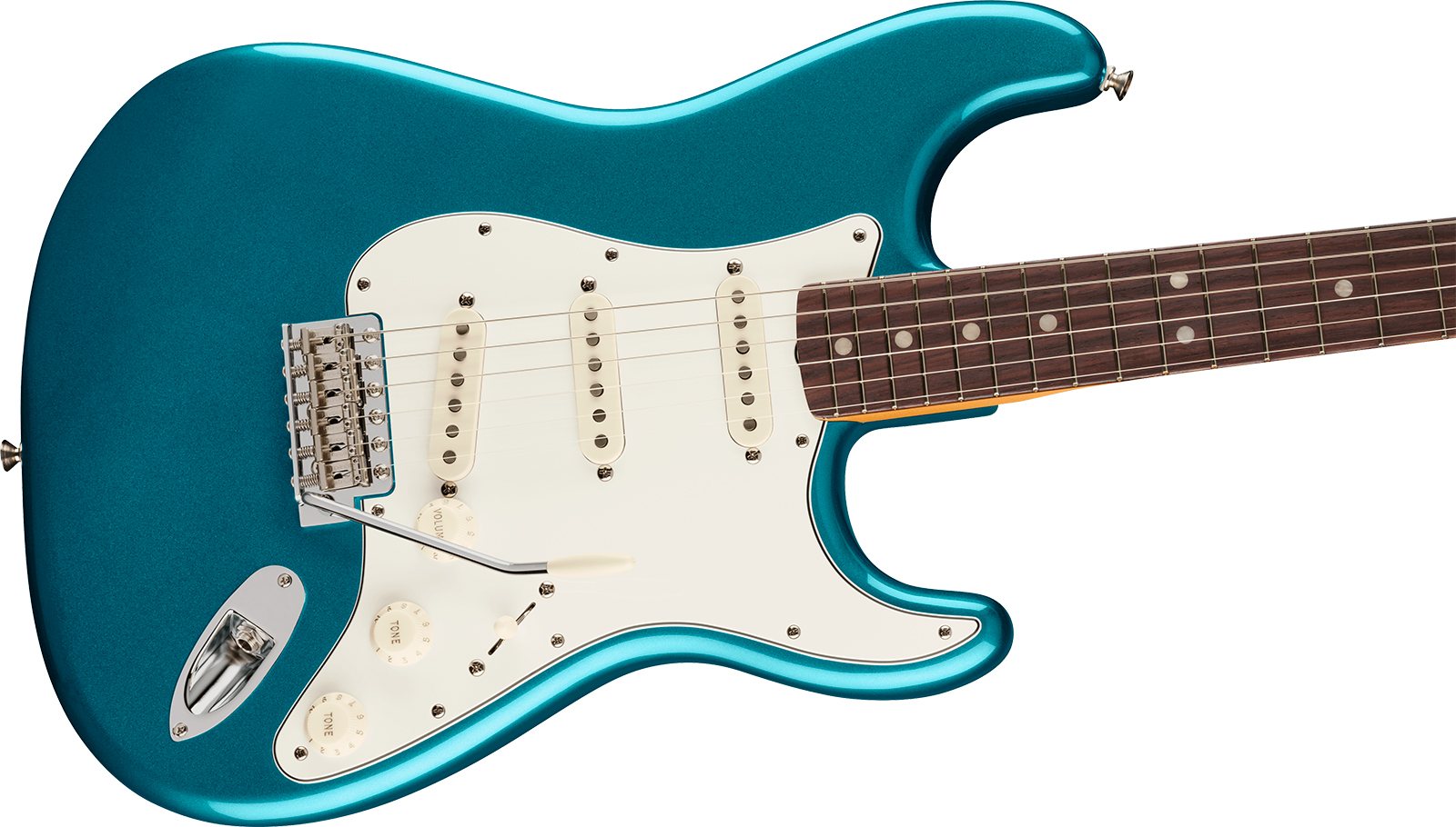 Fender Strat Late 60s Vintera 3 Mex 3s Trem Rw - Ocean Turquoise - Elektrische gitaar in Strat vorm - Variation 2