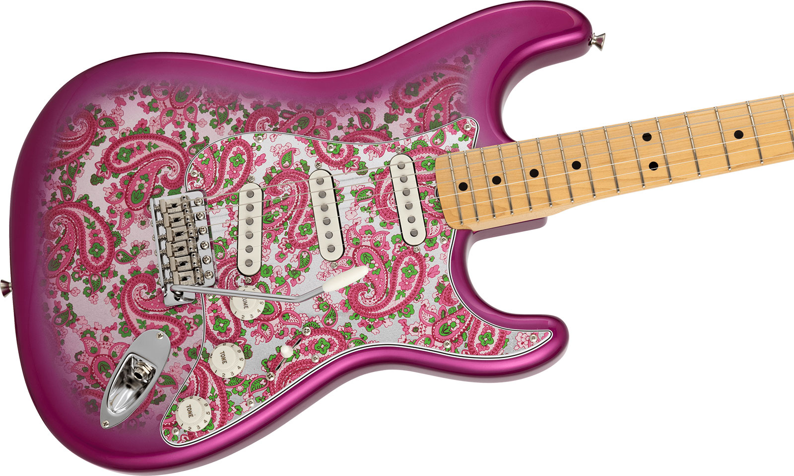 Fender Strat Ltd Jap 3s Trem Mn - Pink Paisley - Elektrische gitaar in Strat vorm - Variation 2
