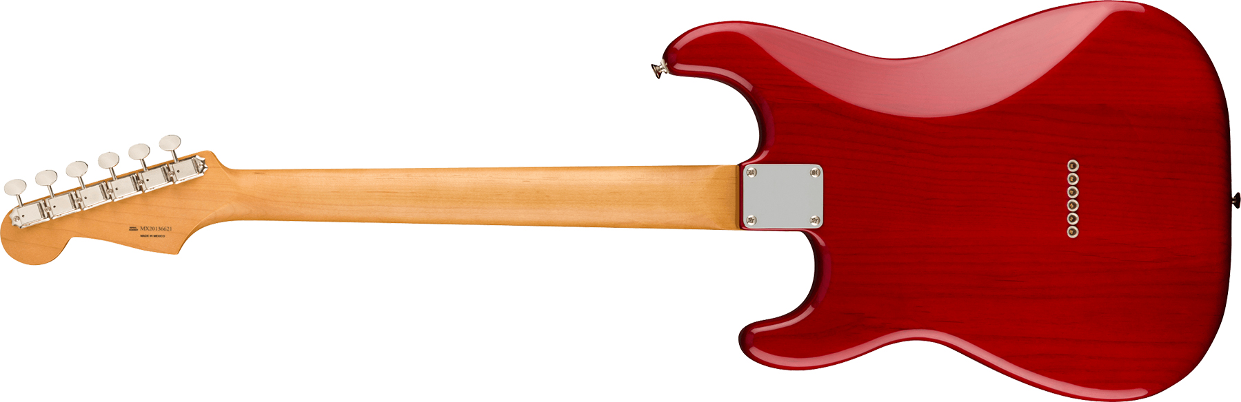 Fender Strat Noventa Mex Ss Ht Pf +housse - Crimson Red Transparent - Elektrische gitaar in Str-vorm - Variation 1