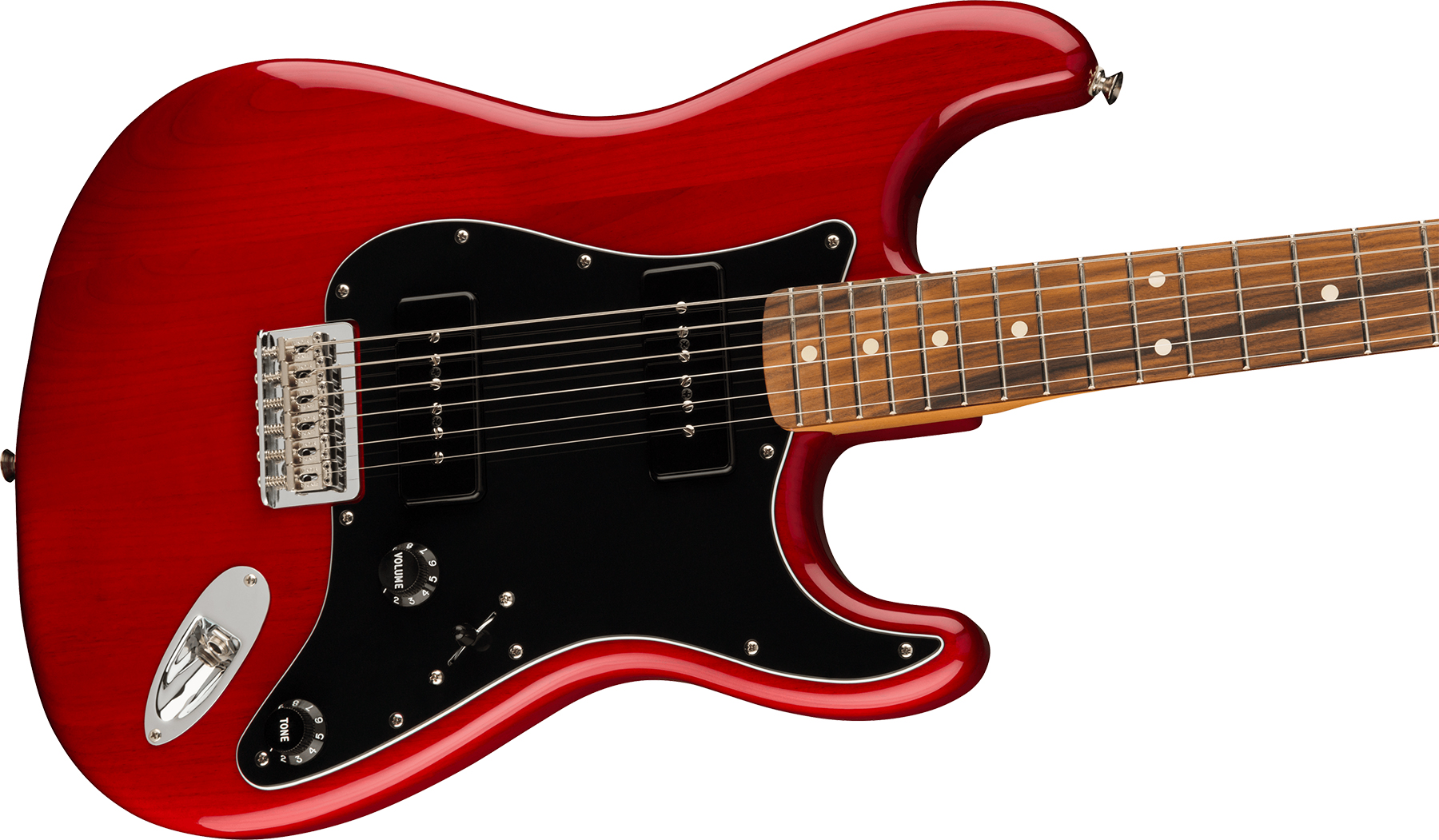Fender Strat Noventa Mex Ss Ht Pf +housse - Crimson Red Transparent - Elektrische gitaar in Str-vorm - Variation 2
