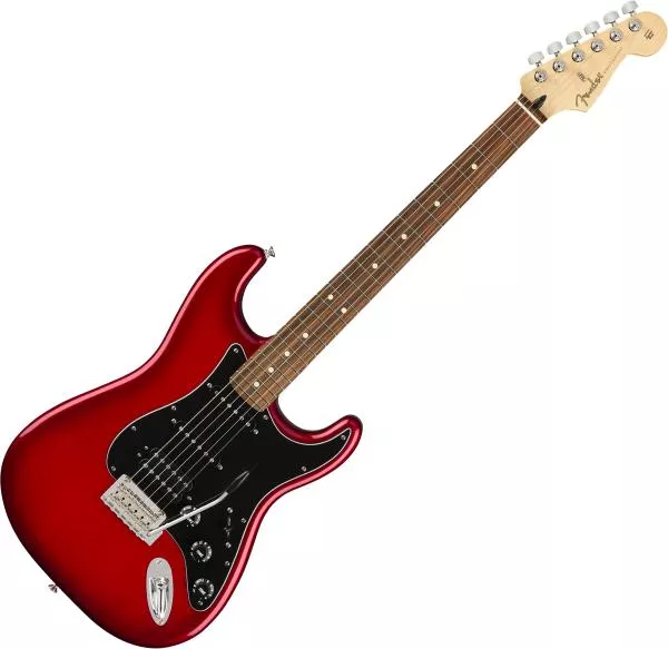 Solid body elektrische gitaar Fender Player Stratocaster HSS Ltd (MEX, PF) - Candy red burst