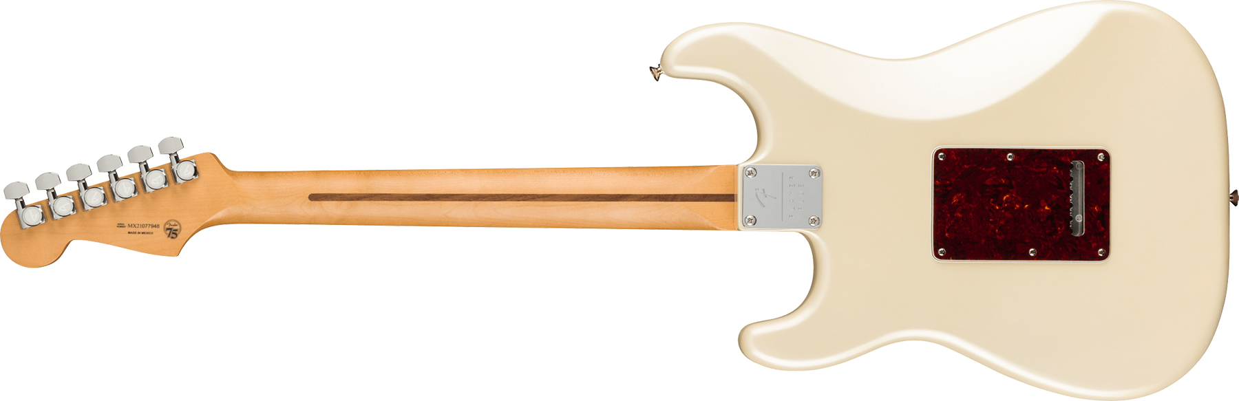 Fender Strat Player Plus Mex 3s Trem Mn - Olympic Pearl - Elektrische gitaar in Str-vorm - Variation 1