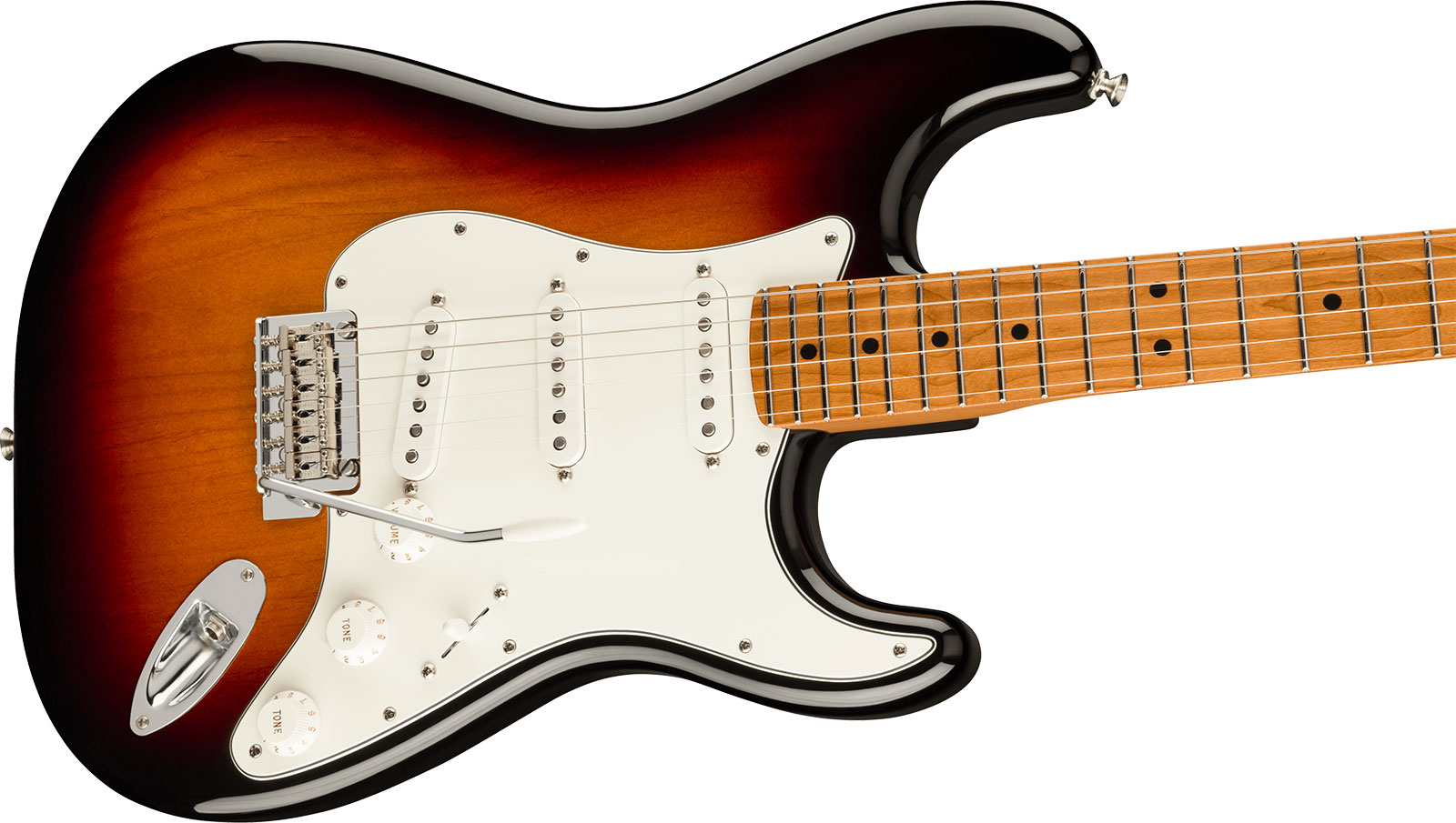 Fender Strat Player Roasted Maple Neck Ltd Mex 3s Trem Mn - 3 Color Sunburst - Elektrische gitaar in Str-vorm - Variation 2