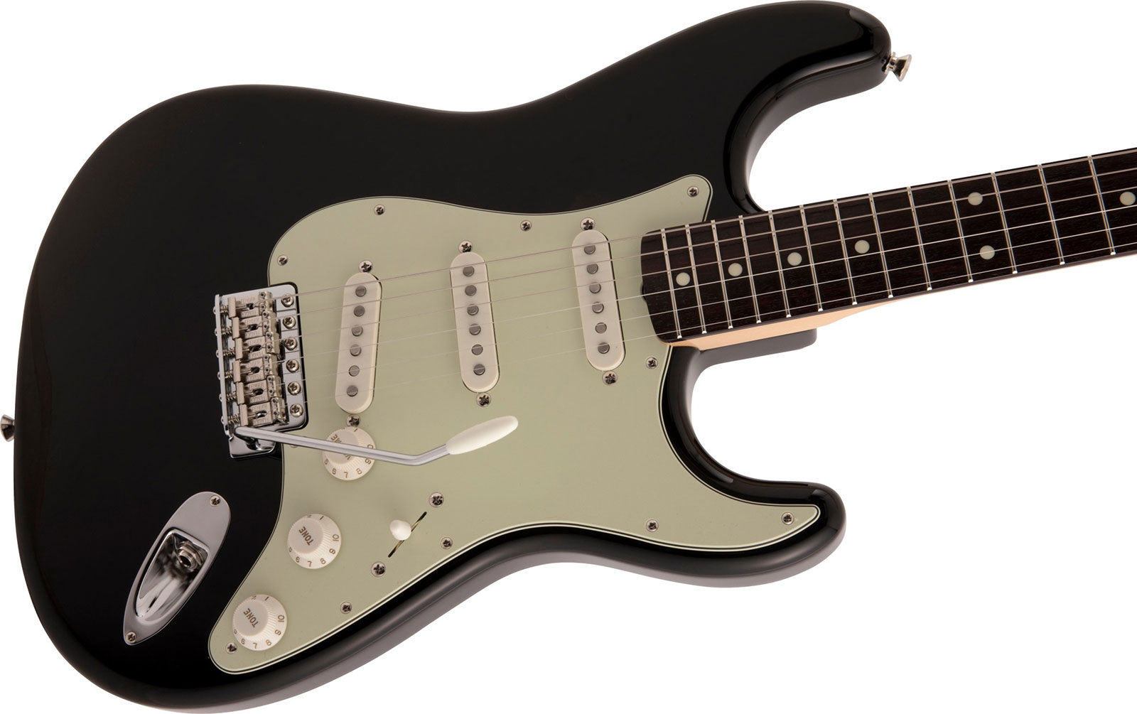 Fender Strat Traditional Ii 60s Mij Jap 3s Trem Rw - Black - Elektrische gitaar in Str-vorm - Variation 2