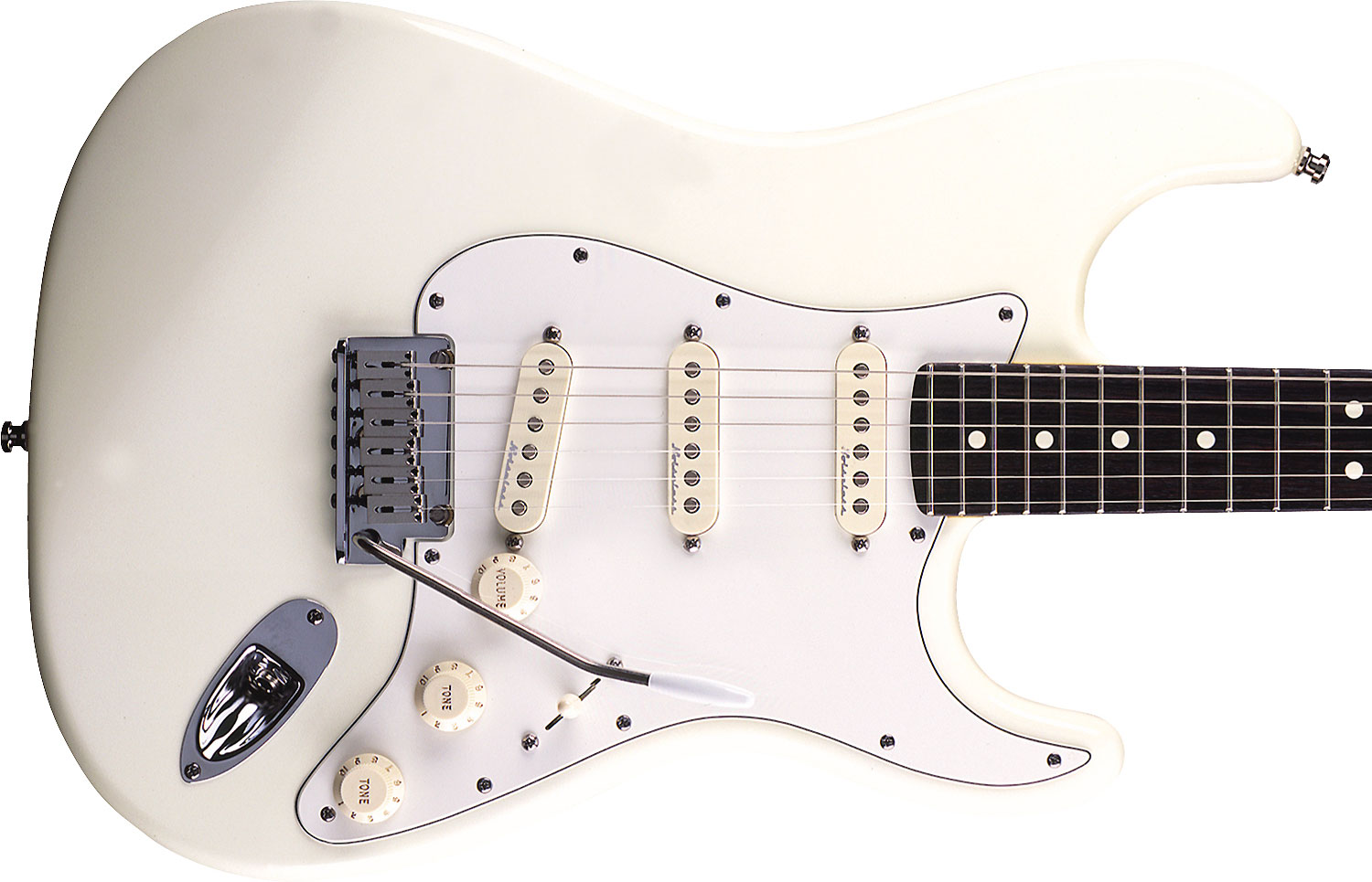 Fender Jeff Beck Strat Usa Signature 3s Trem Rw - Olympic White - Elektrische gitaar in Str-vorm - Variation 2