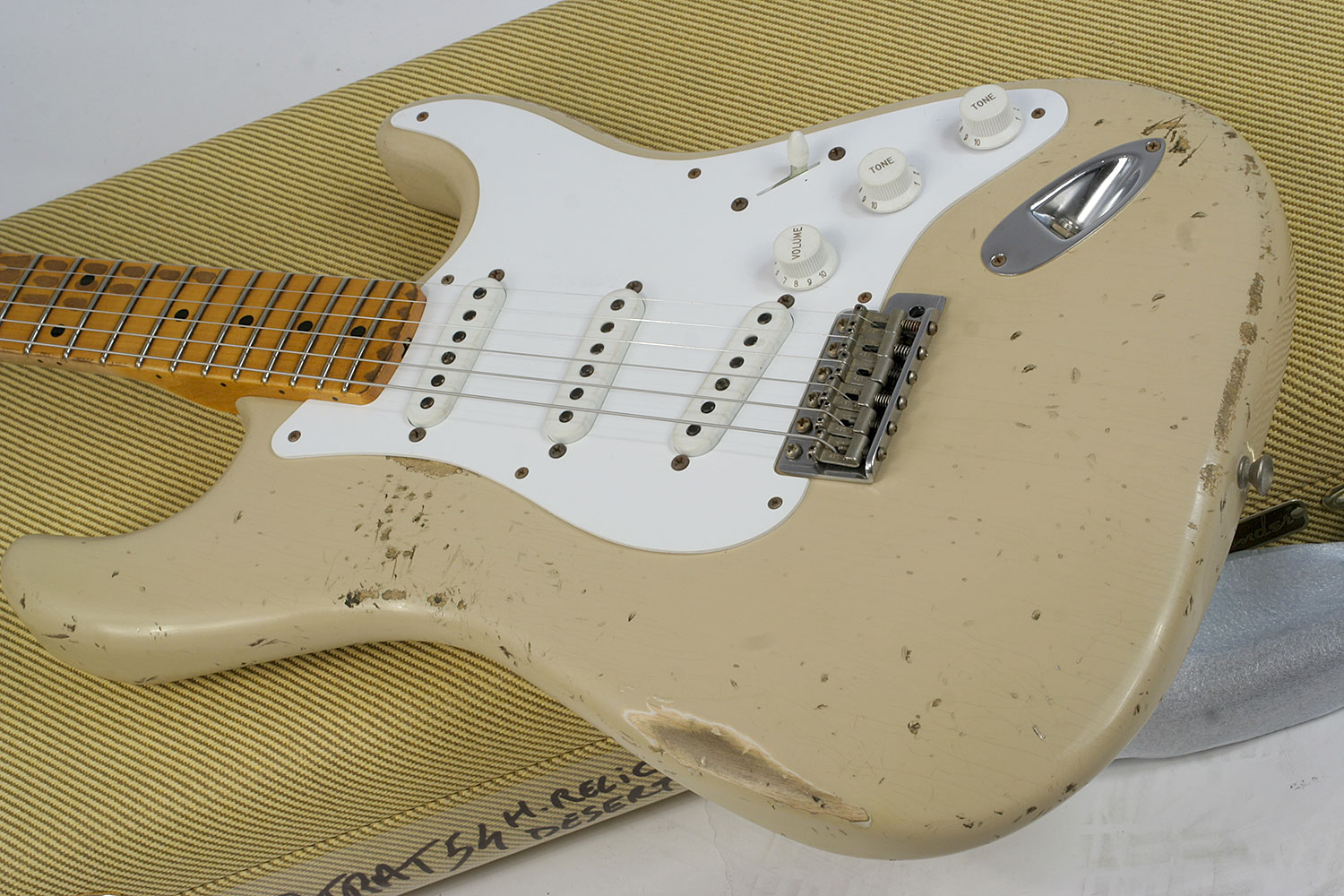 Fender Custom Shop Strat 1954 60th Anniversary Mn - Heavy Relic, Desert Sand - Elektrische gitaar in Str-vorm - Variation 5