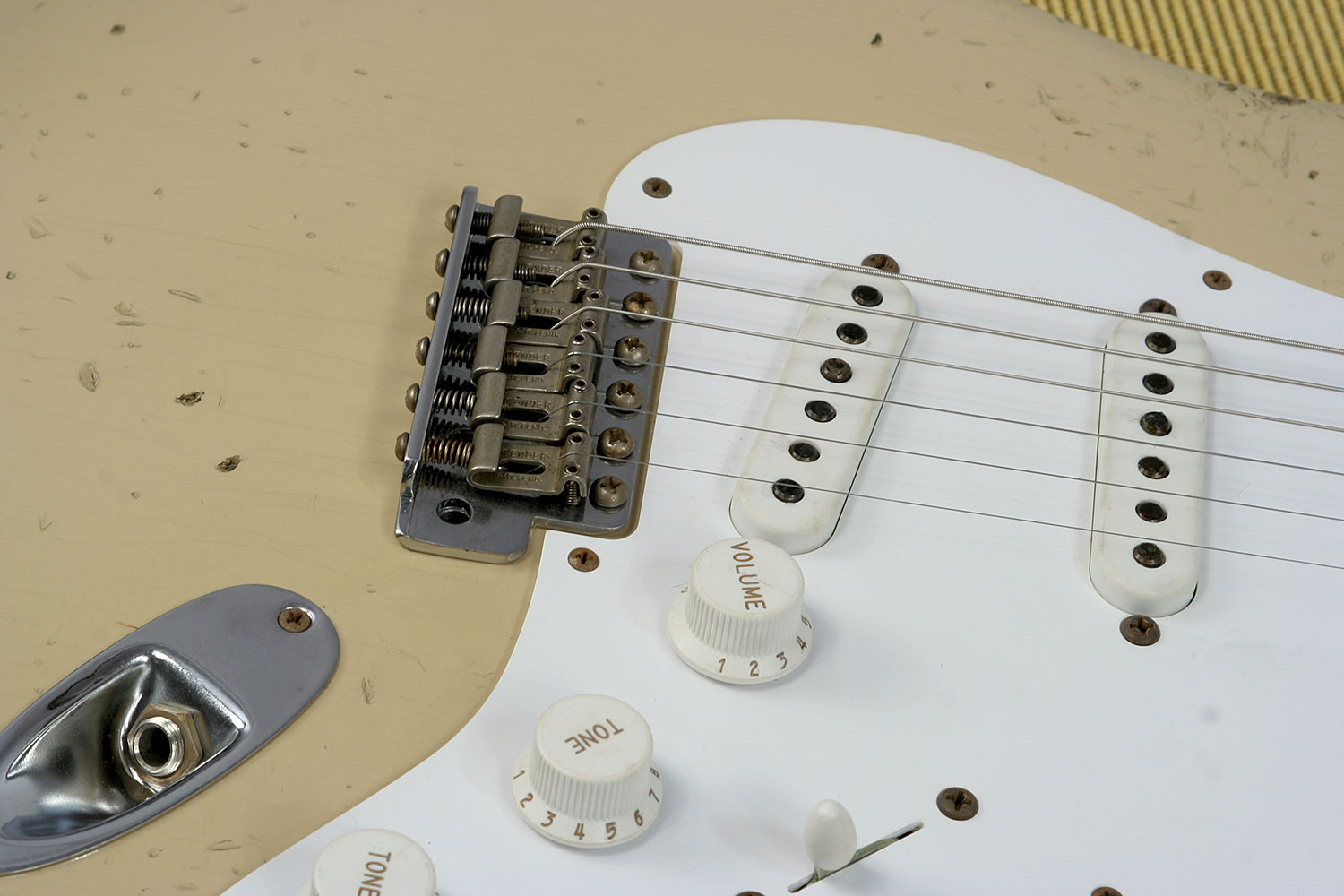 Fender Custom Shop Strat 1954 60th Anniversary Mn - Heavy Relic, Desert Sand - Elektrische gitaar in Str-vorm - Variation 6