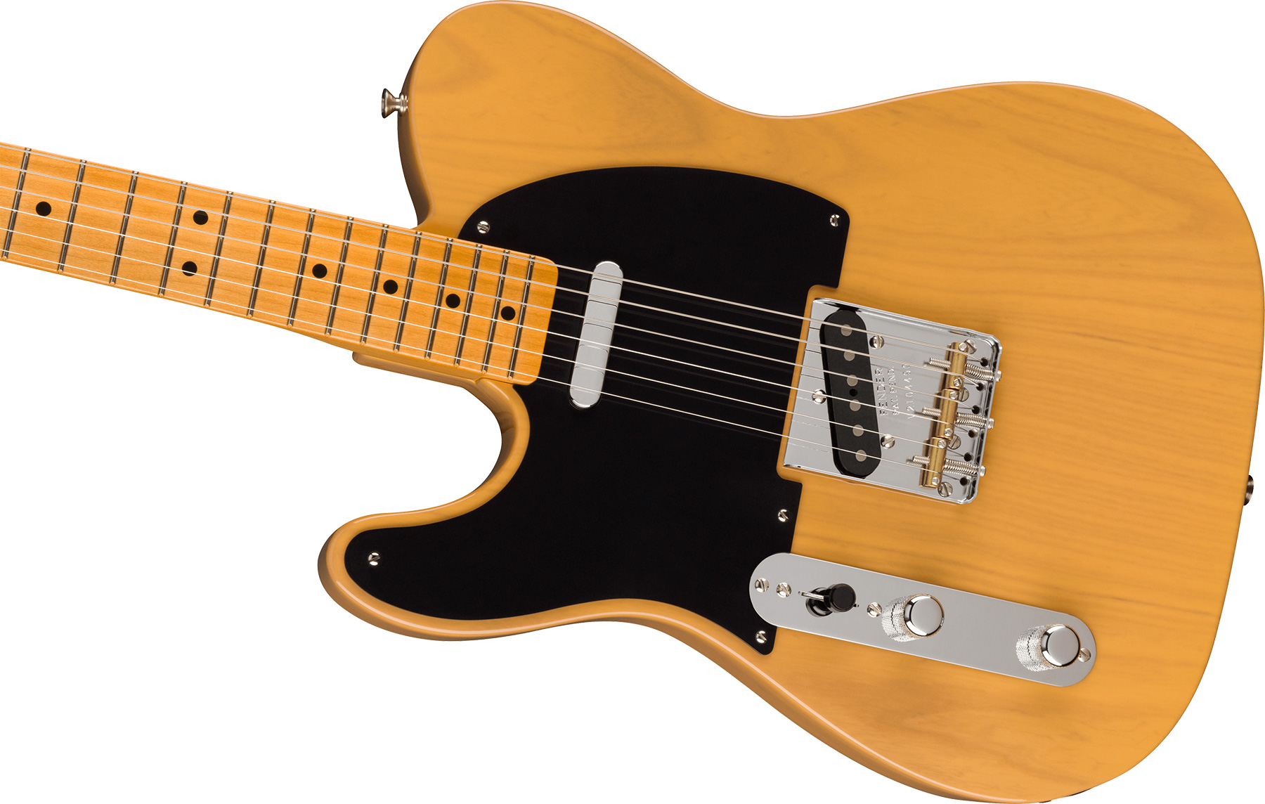 Fender Tele 1951 American Vintage Ii Lh Gaucher 2s Ht Mn - Butterscotch Blonde - Linkshandige elektrische gitaar - Variation 2