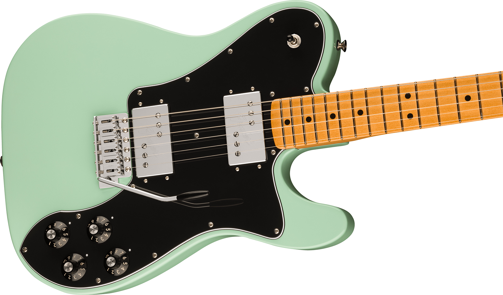 Fender Tele 70s Deluxe Tremolo Vintera 2 Mex 2h Trem Mn - Surf Green - Televorm elektrische gitaar - Variation 2
